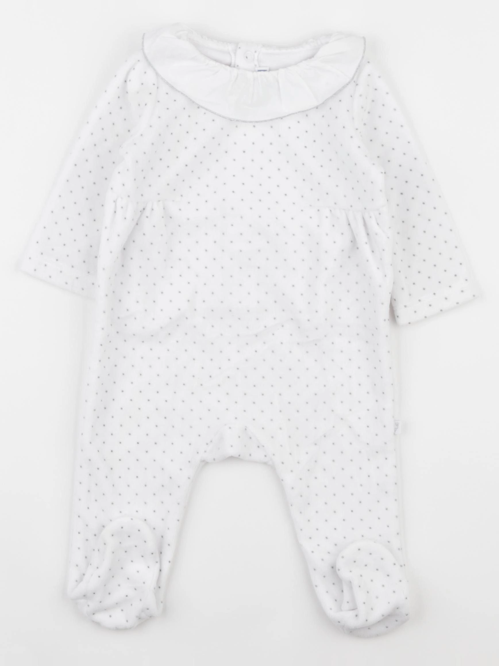 Jacadi - pyjama velours blanc - 6 mois