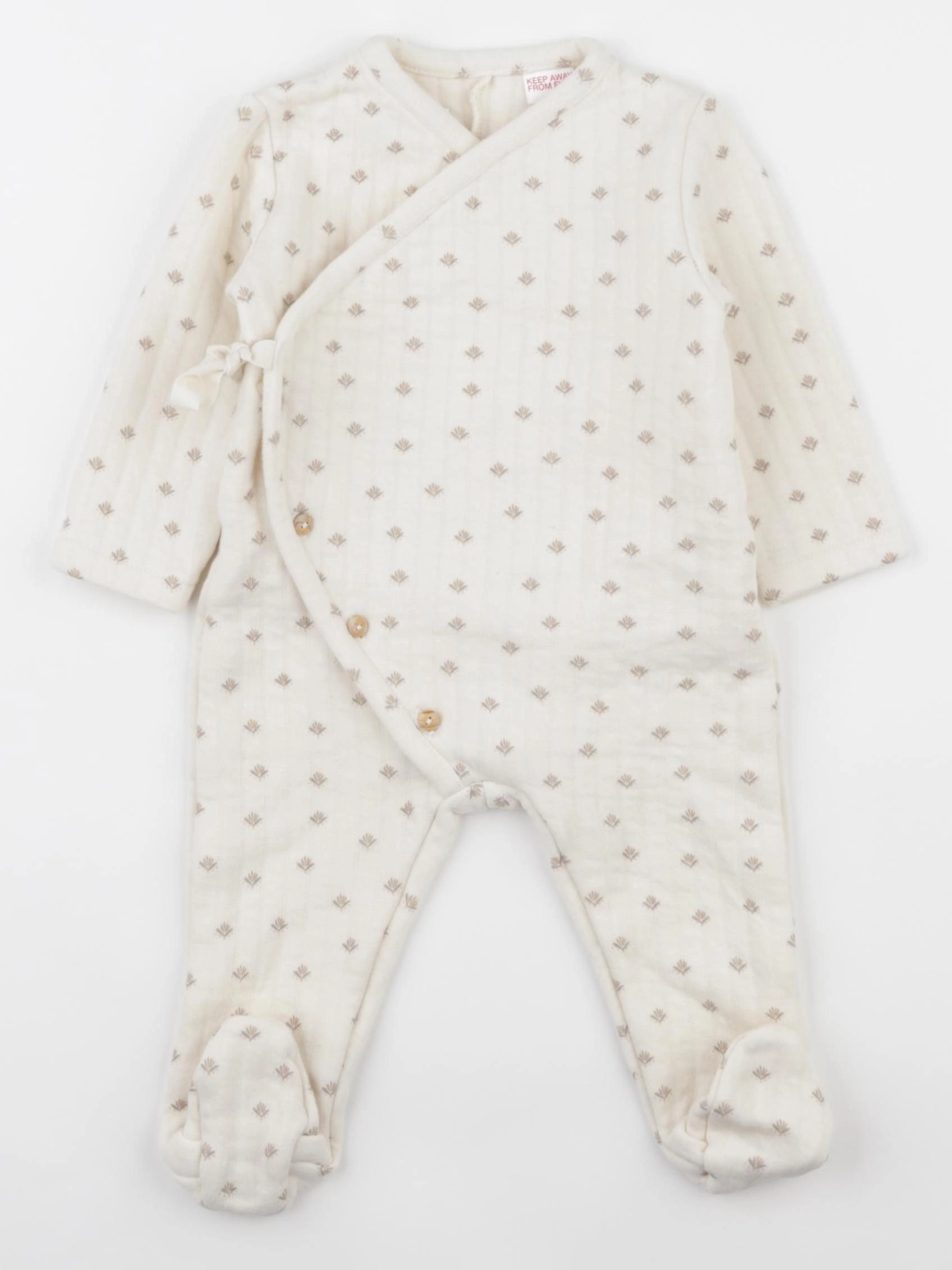 Zara - pyjama coton beige - 3/6 mois