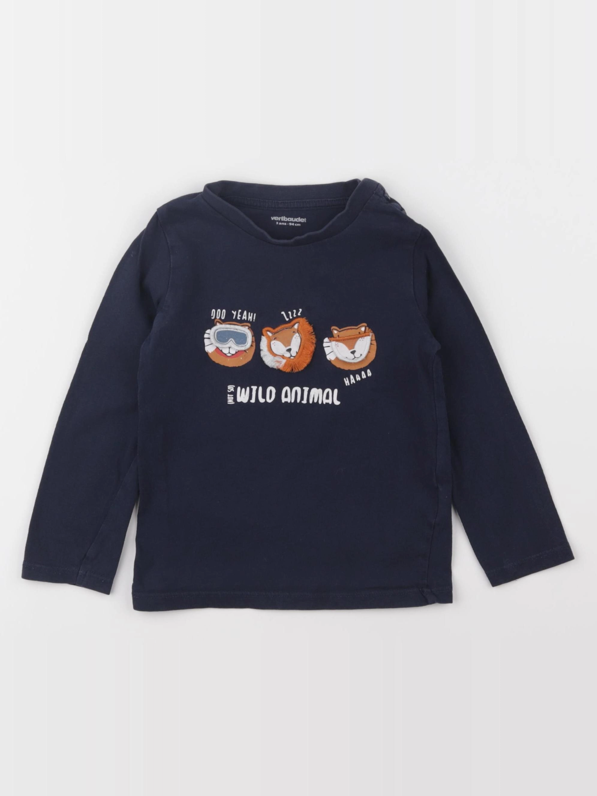 Vertbaudet - tee-shirt bleu - 3 ans