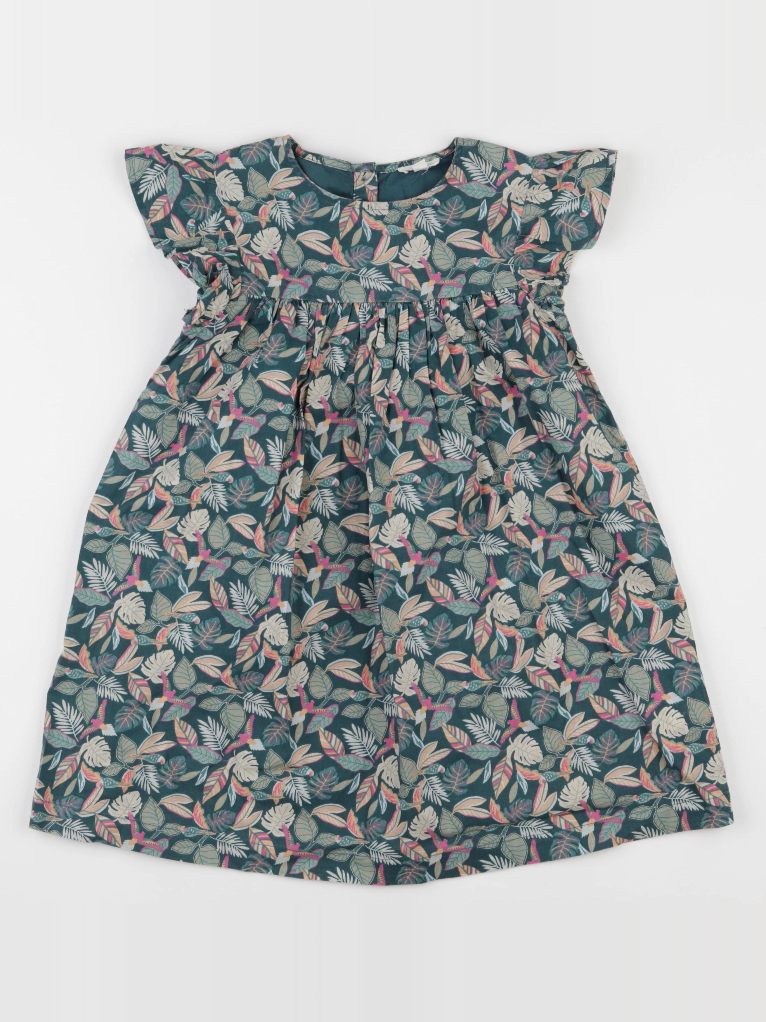 Vertbaudet - robe vert - 7 ans
