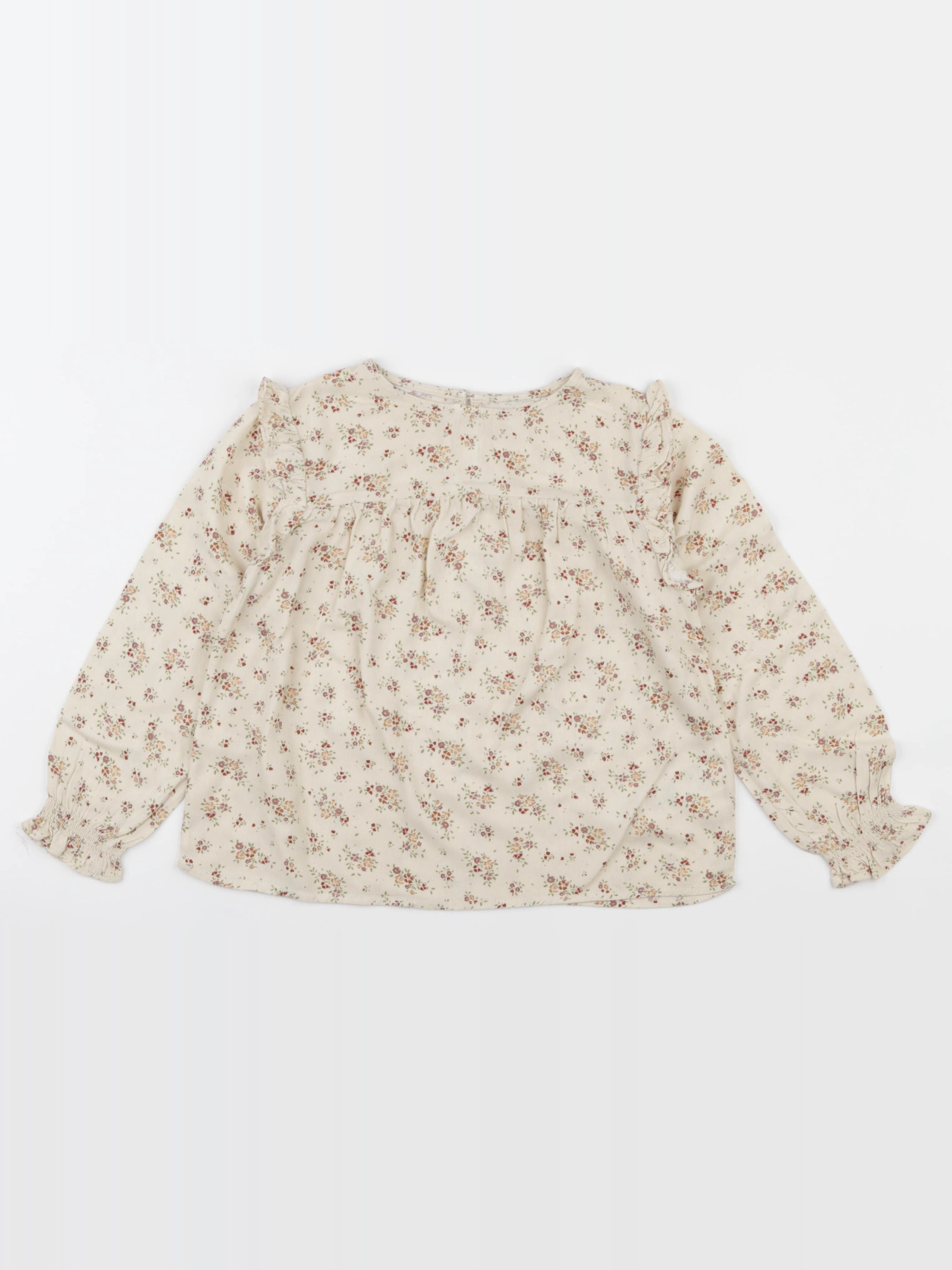 Vertbaudet - blouse beige - 7 ans