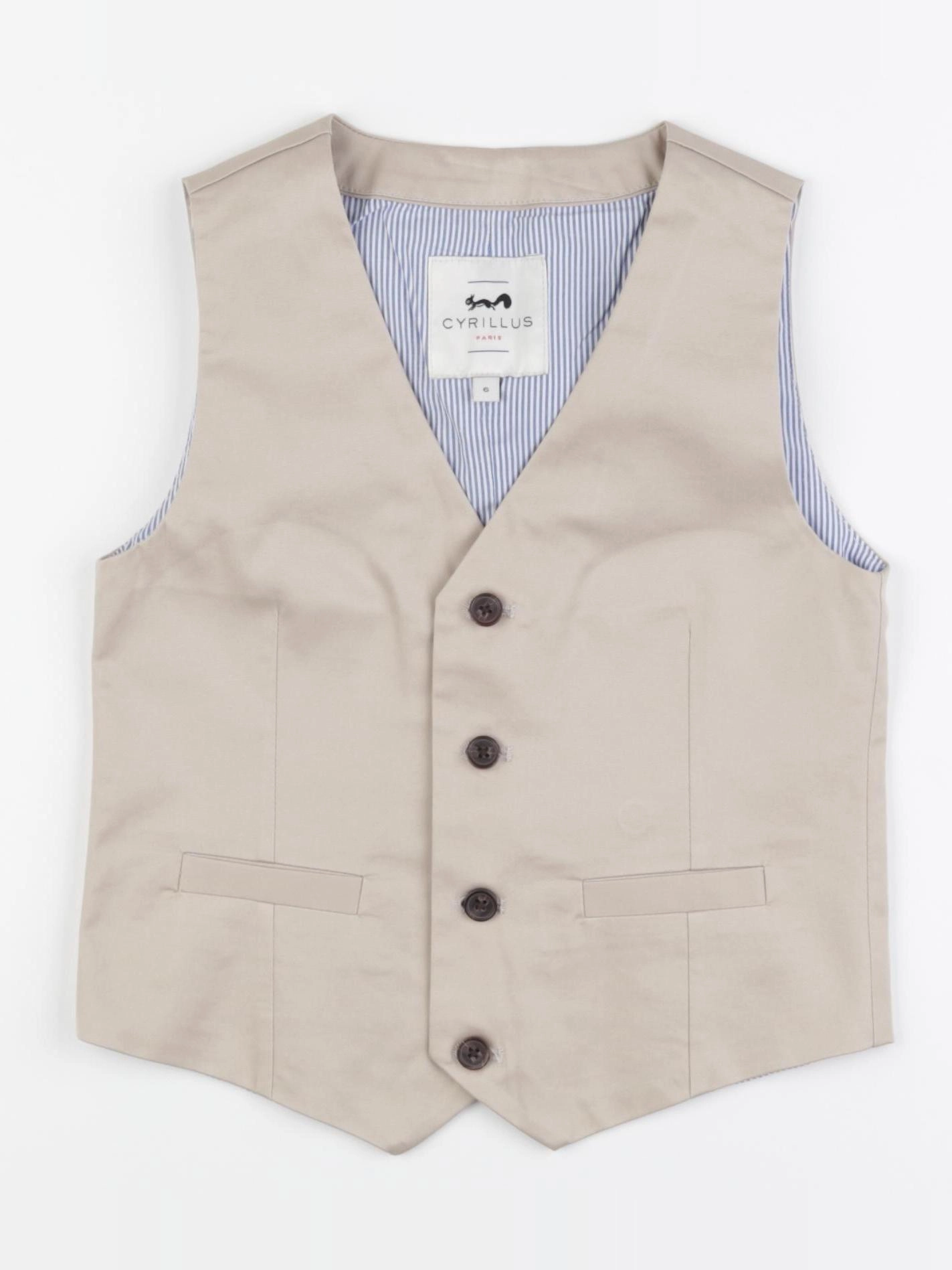 Cyrillus - gilet beige - 6 ans