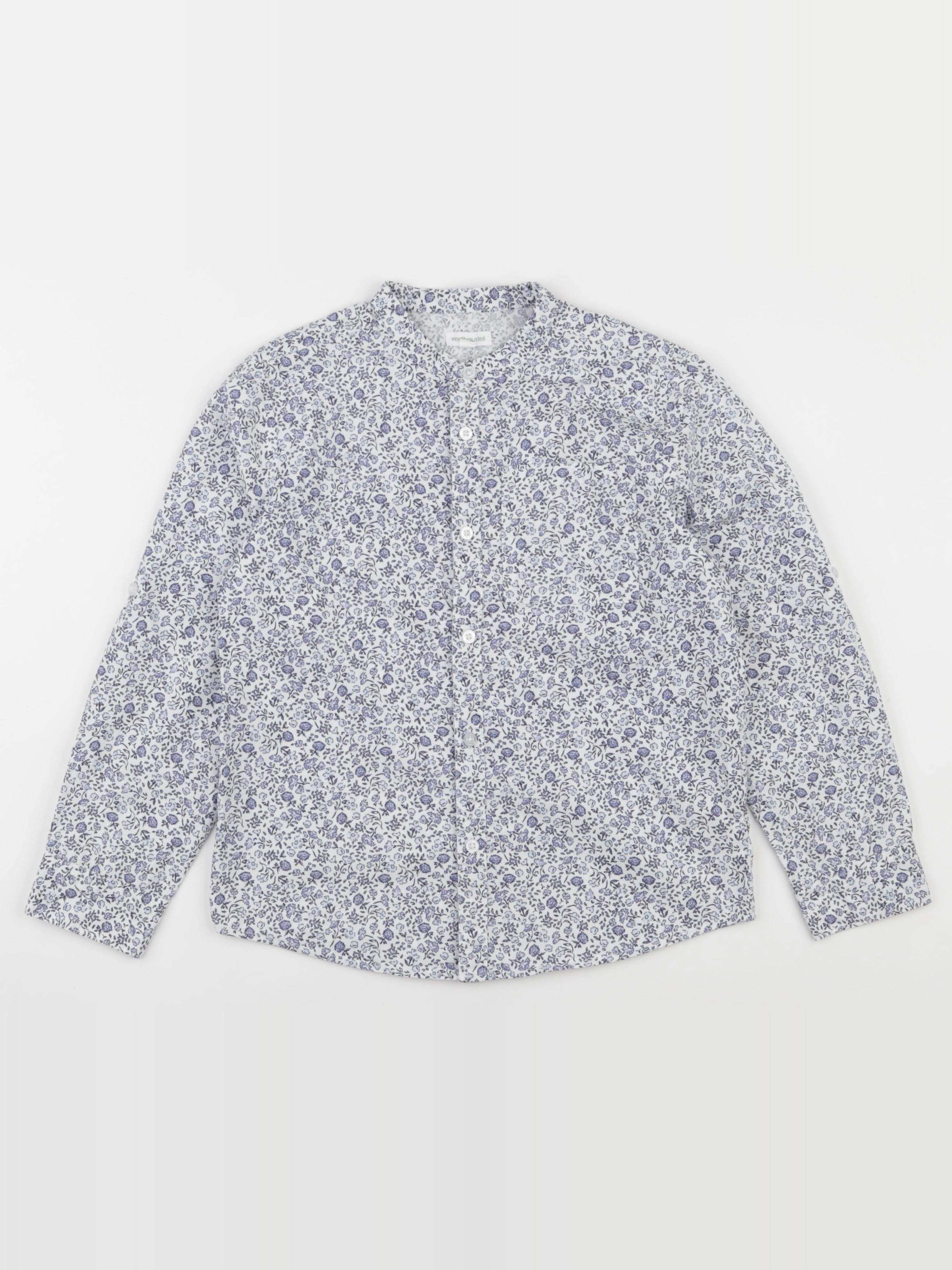 Vertbaudet - chemise blanc, bleu - 10 ans