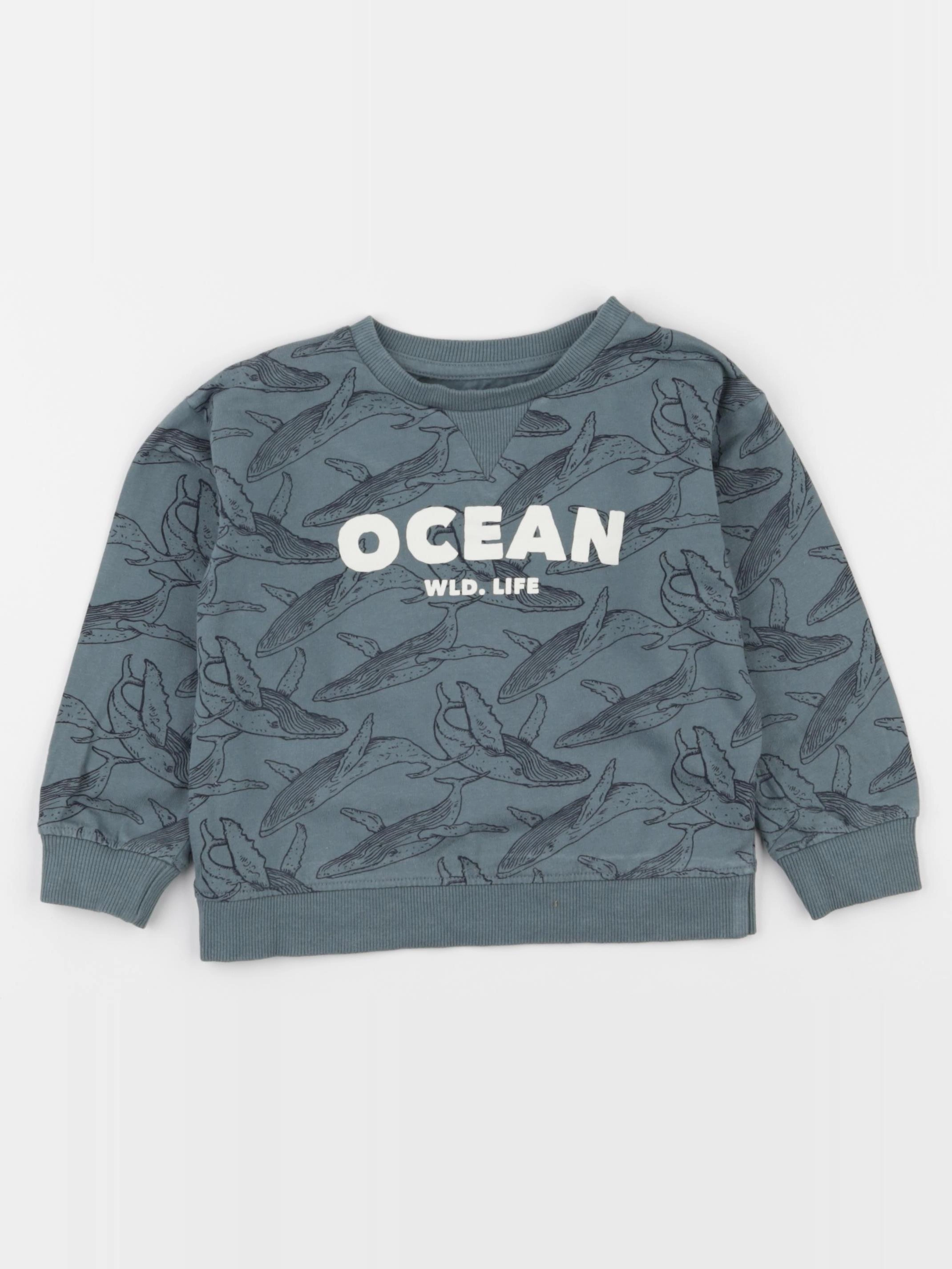 Vertbaudet - sweat bleu - 4 ans