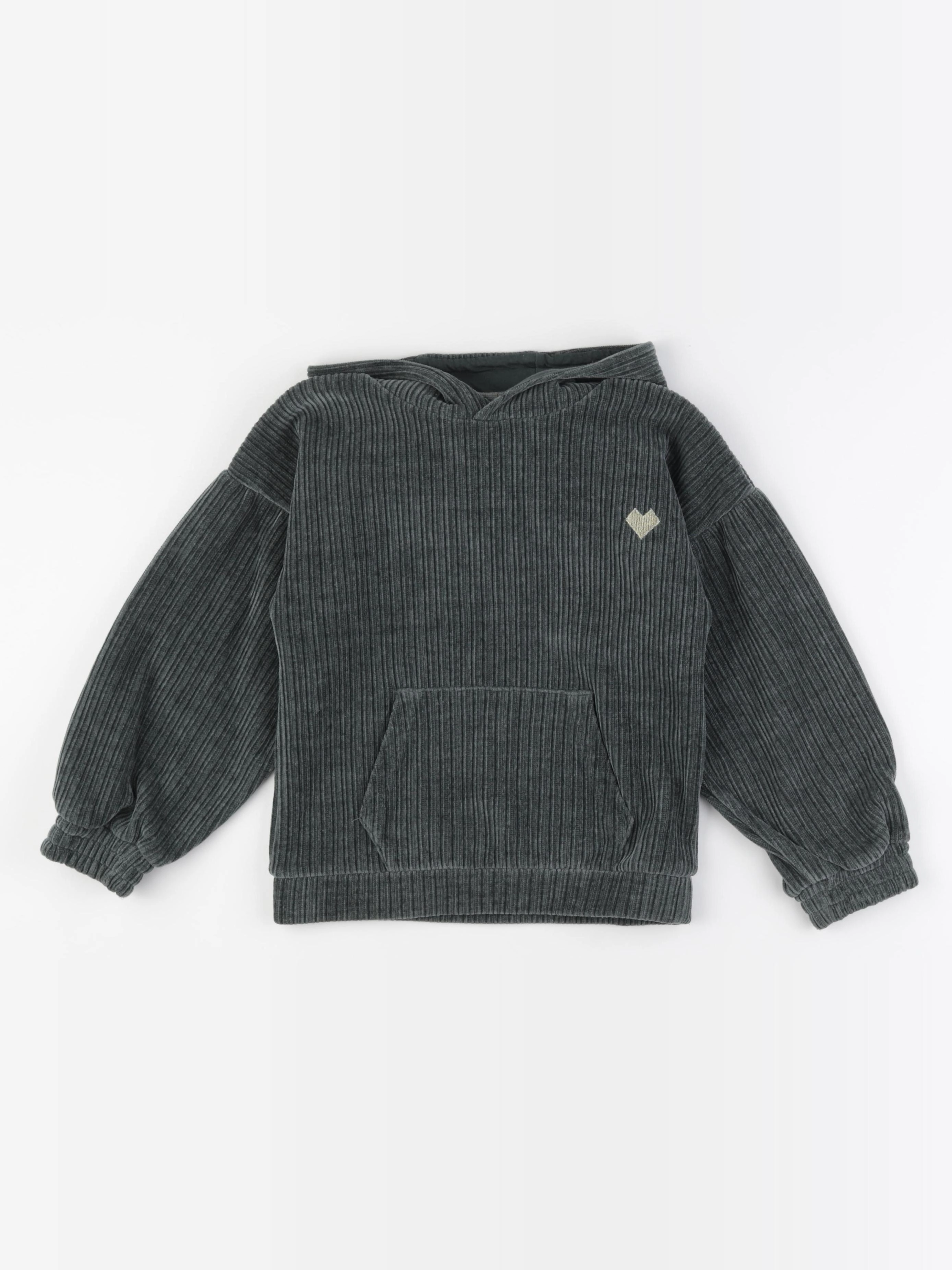 Vertbaudet - sweat vert - 8 ans