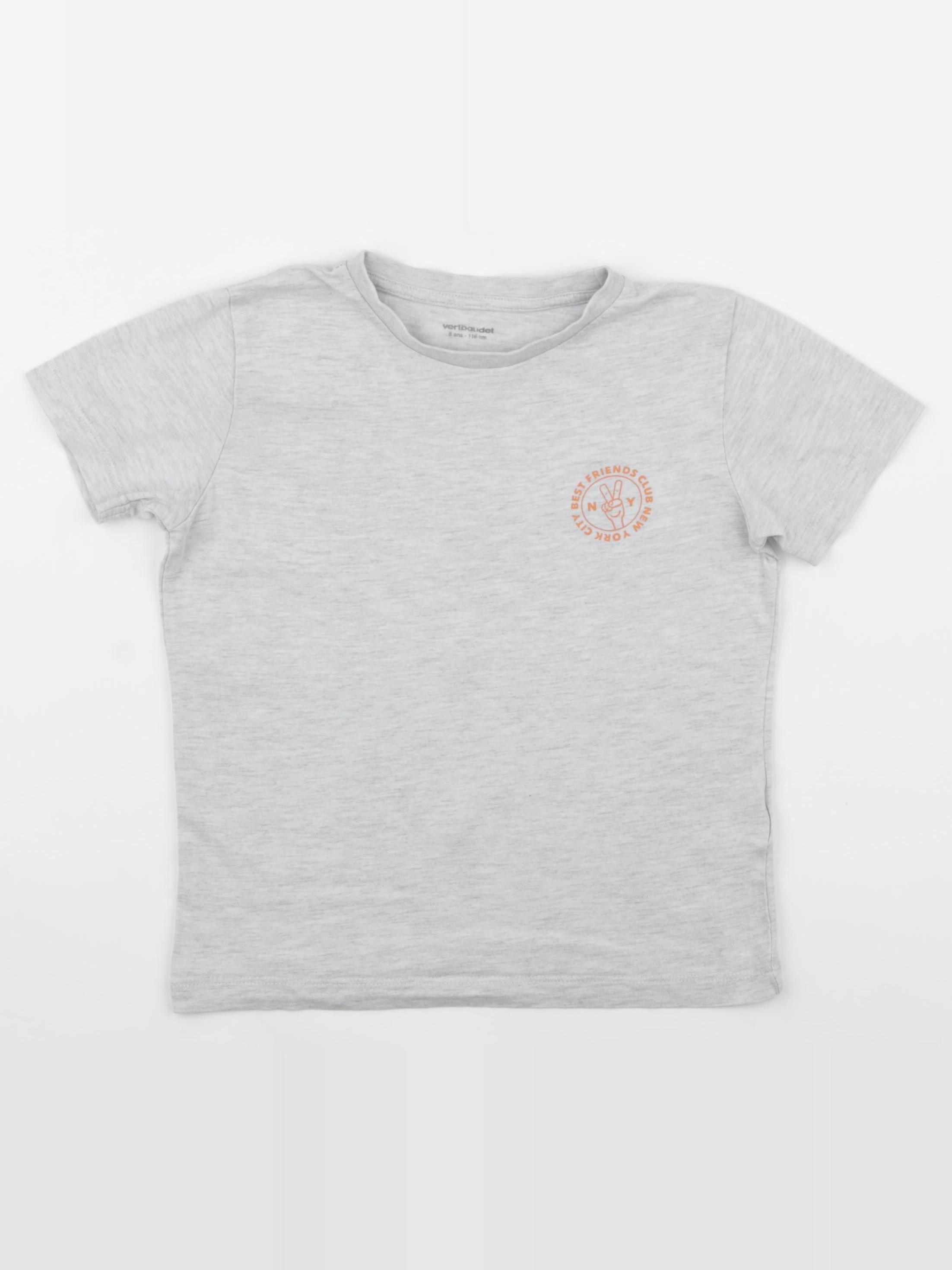 Vertbaudet - tee-shirt gris - 6 ans