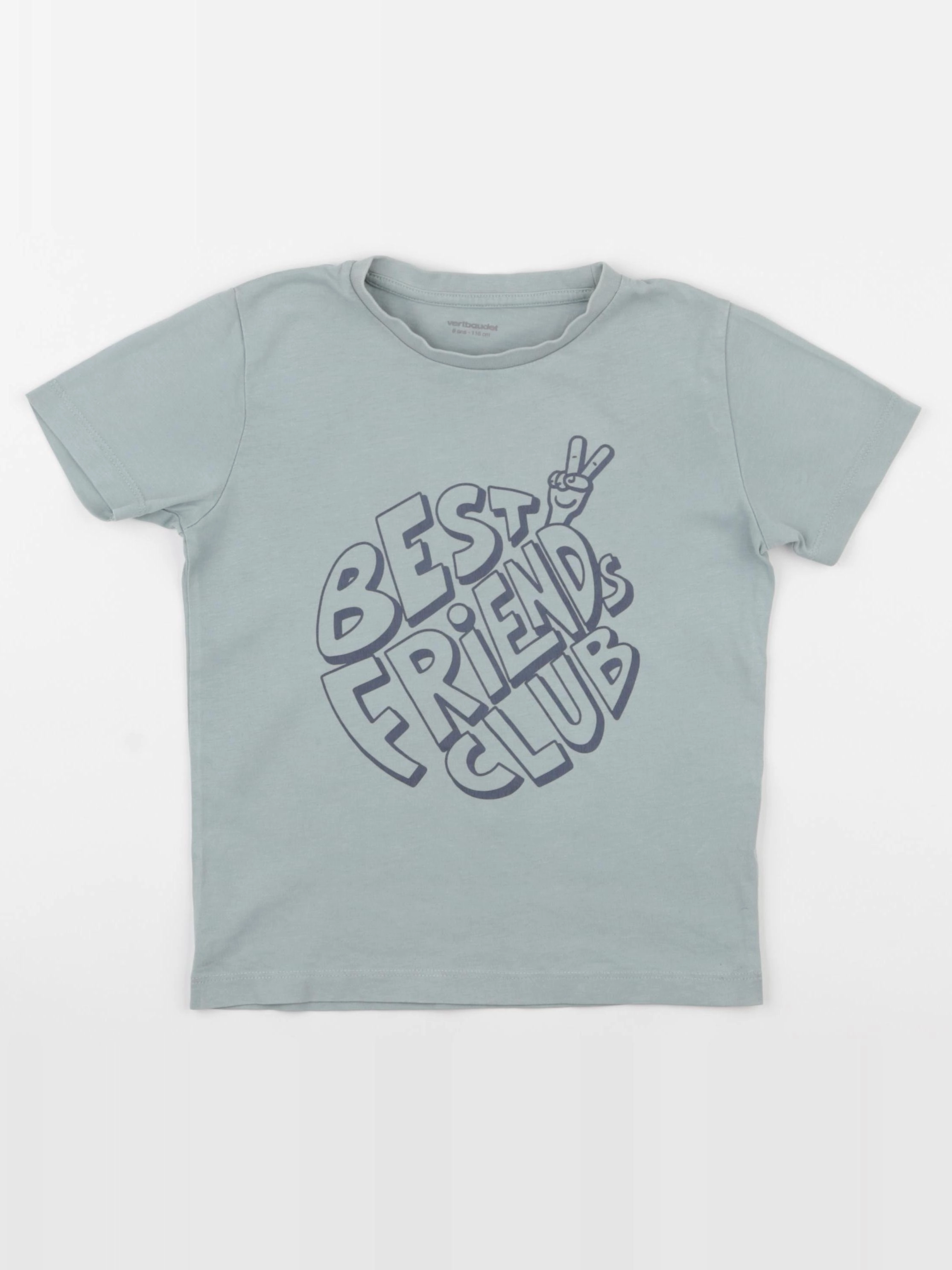 Vertbaudet - tee-shirt vert - 6 ans