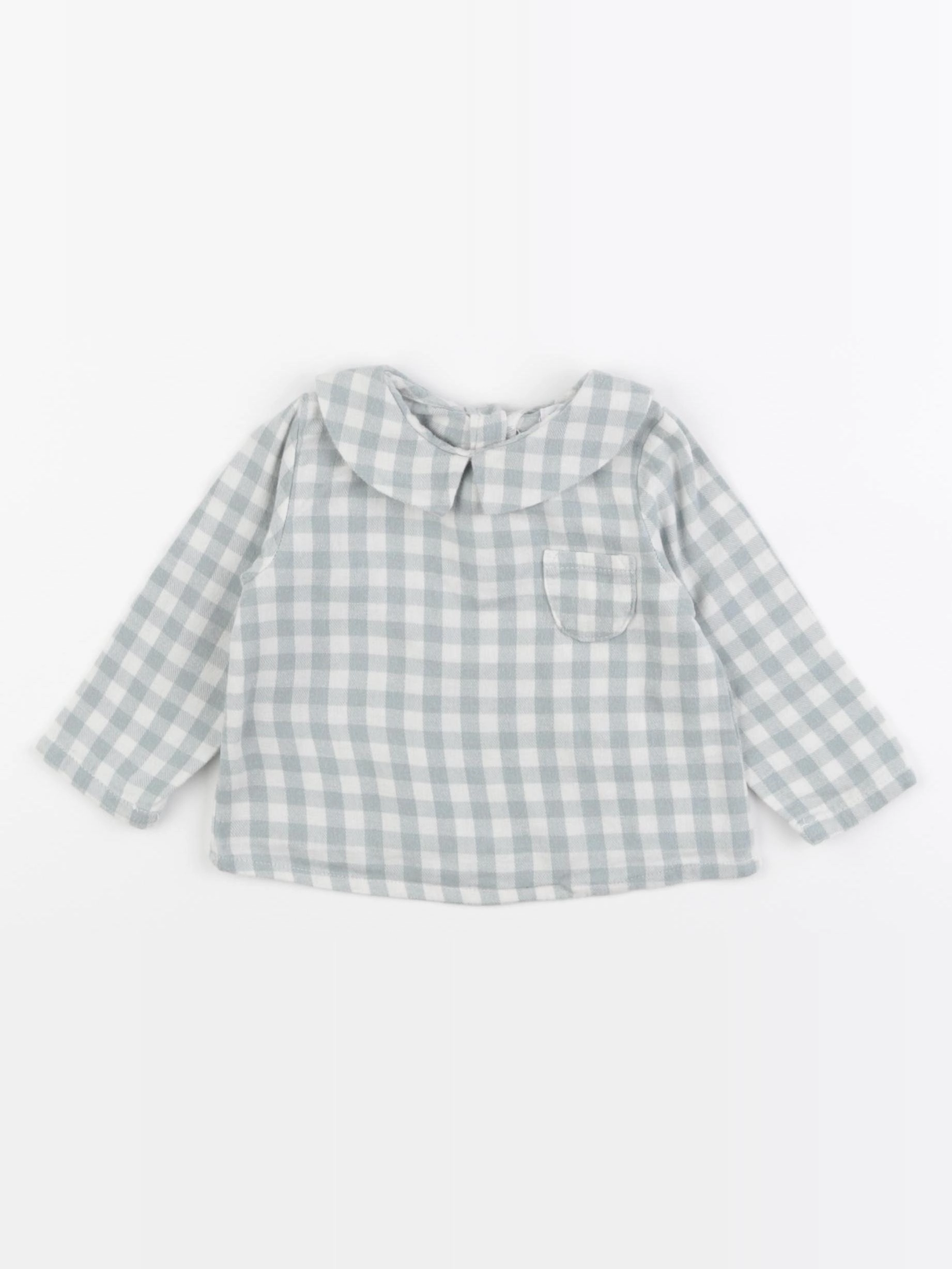 Vertbaudet - blouse blanc, vert - 9 mois