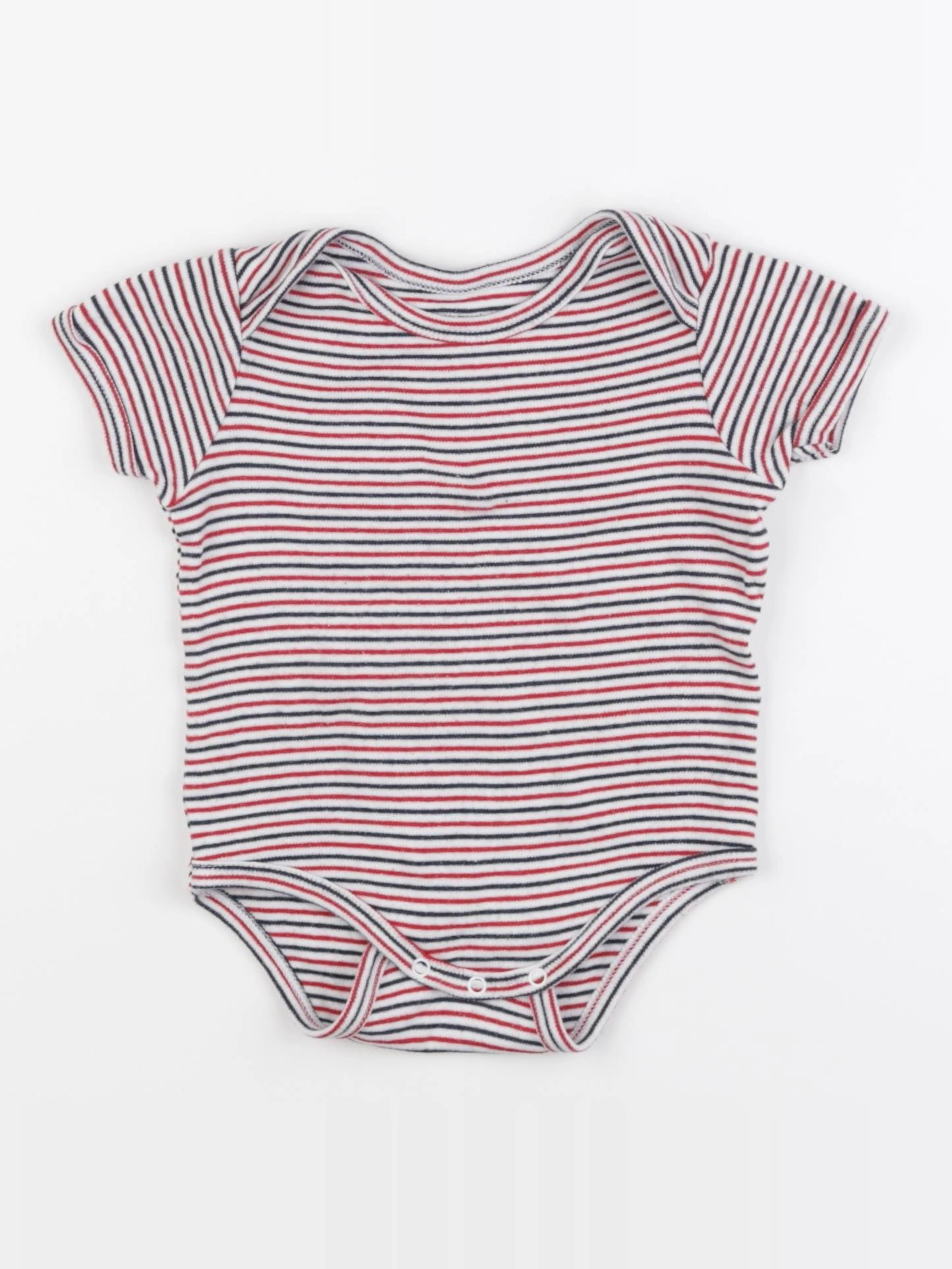 Vertbaudet - body bleu, blanc, rouge - 12 mois