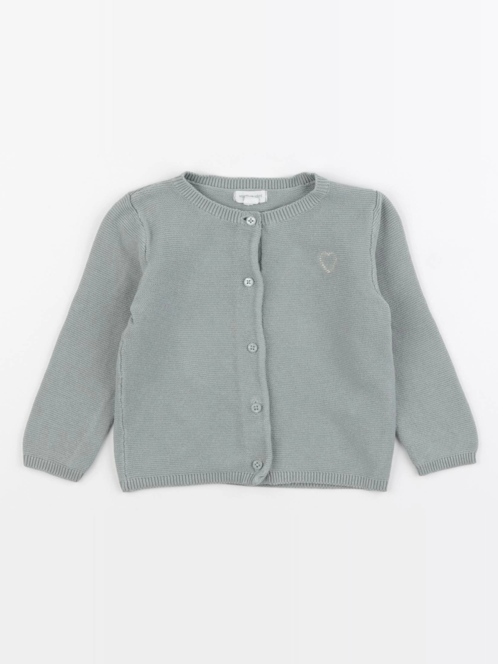 Vertbaudet - gilet vert - 9 mois
