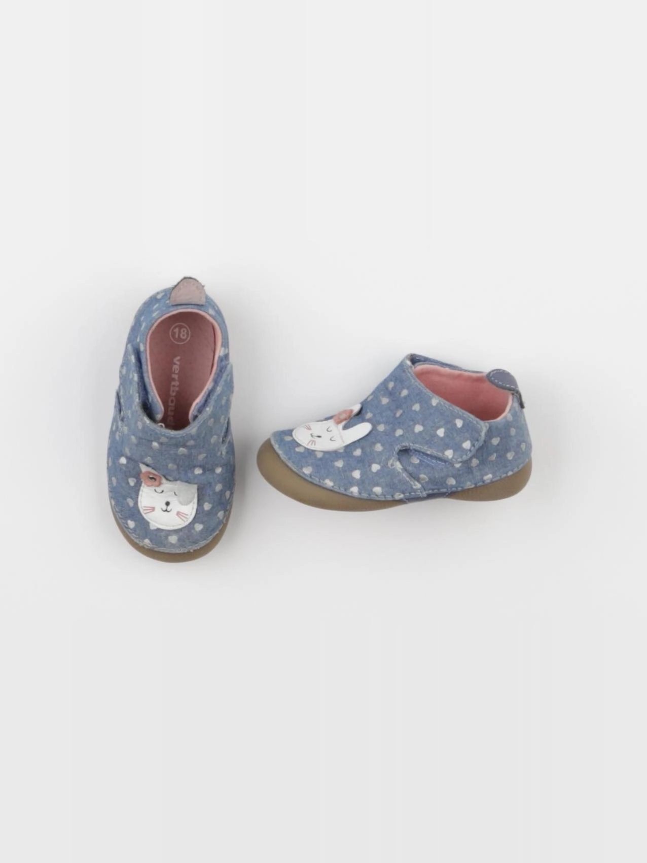 Vertbaudet - chaussons bleu - pointure 18