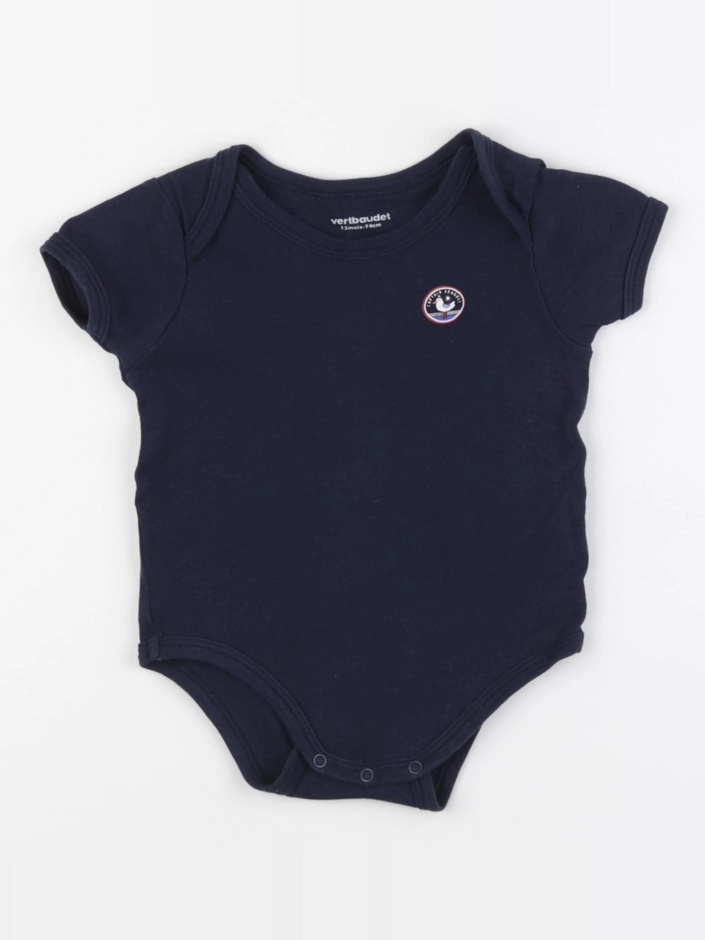 Vertbaudet - body bleu - 12 mois