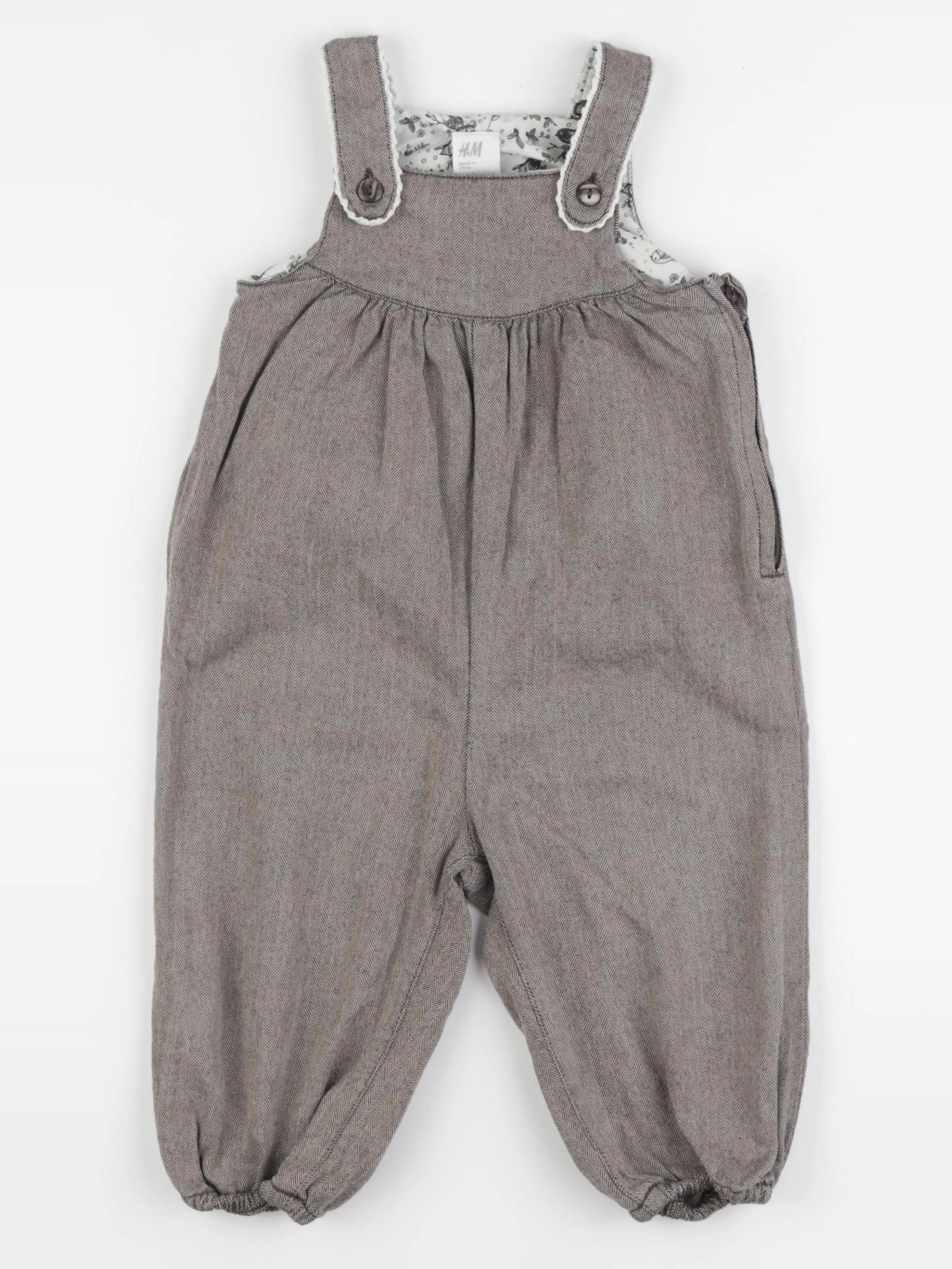 H&M - salopette marron - 6/9 mois