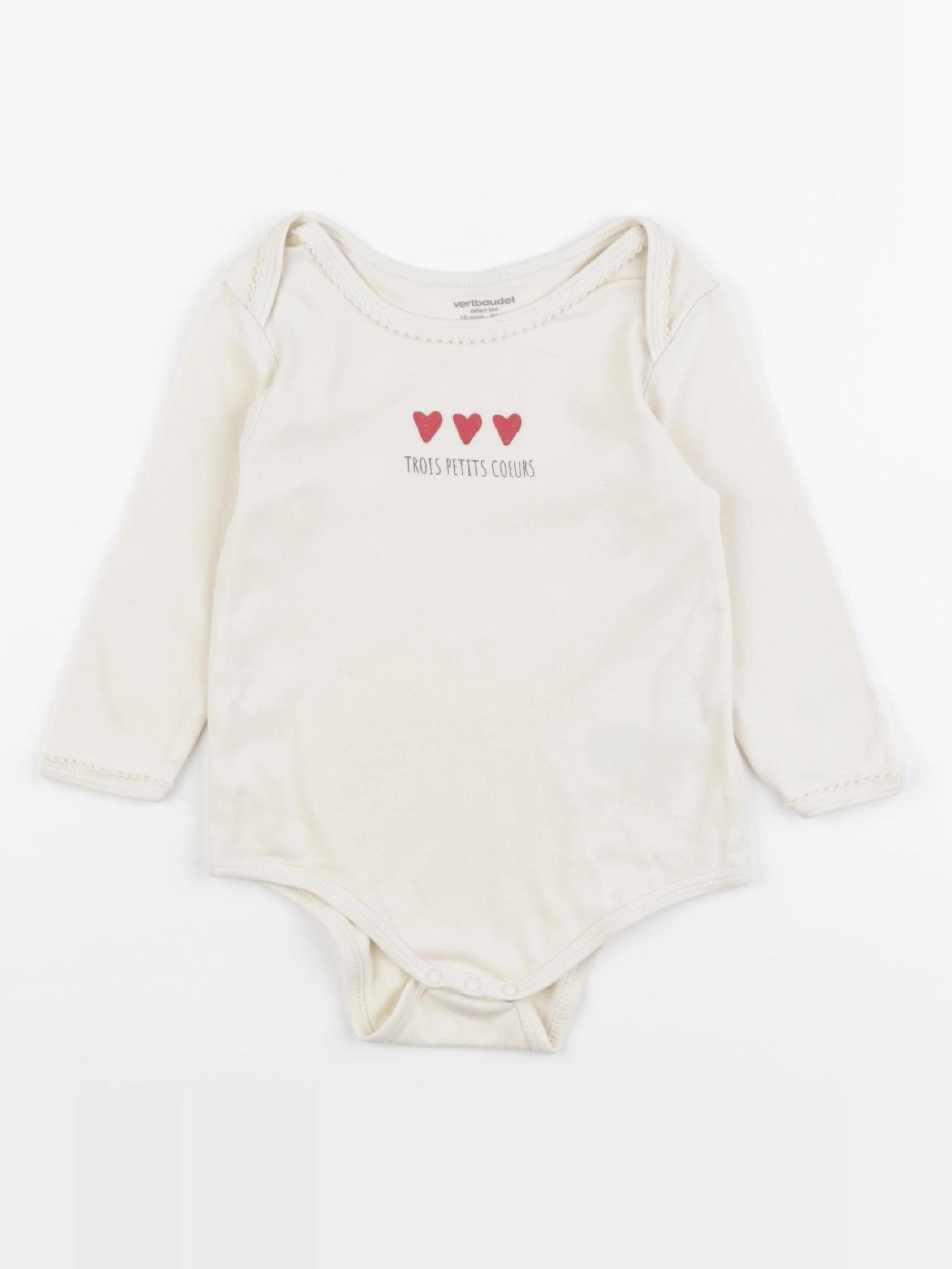 Vertbaudet - body blanc - 18 mois