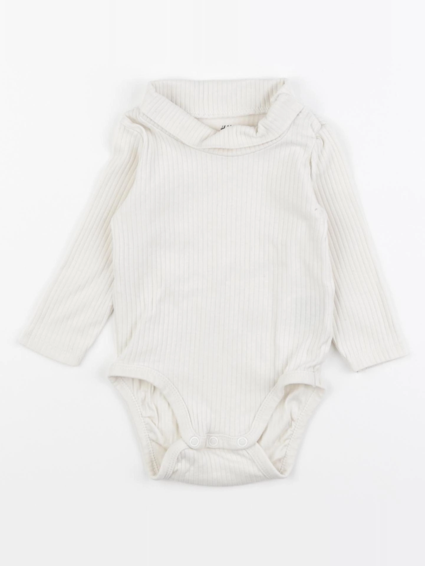 H&M - body à col beige - 3/6 mois
