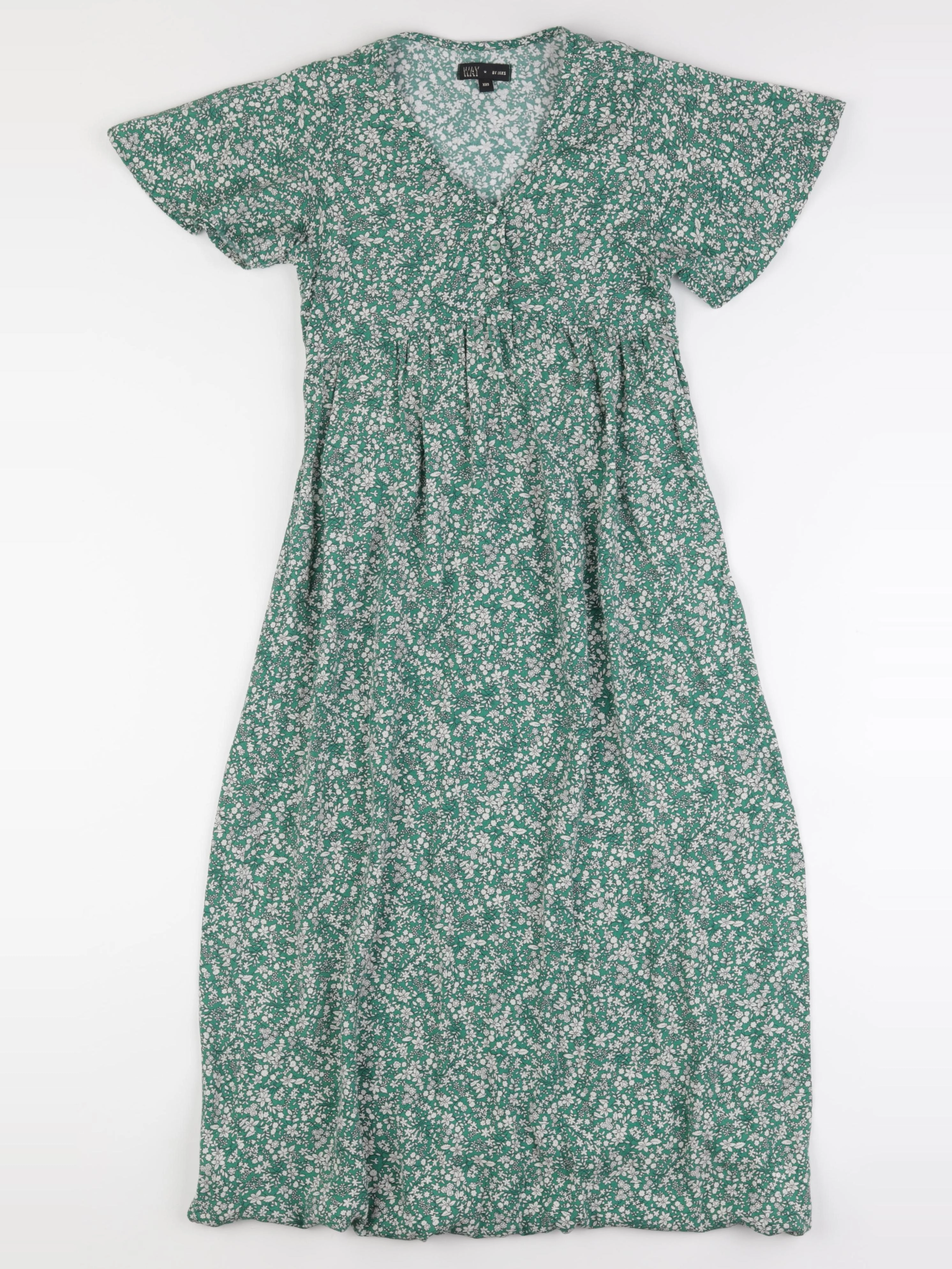 IKKS - robe blanc, vert - 10 ans