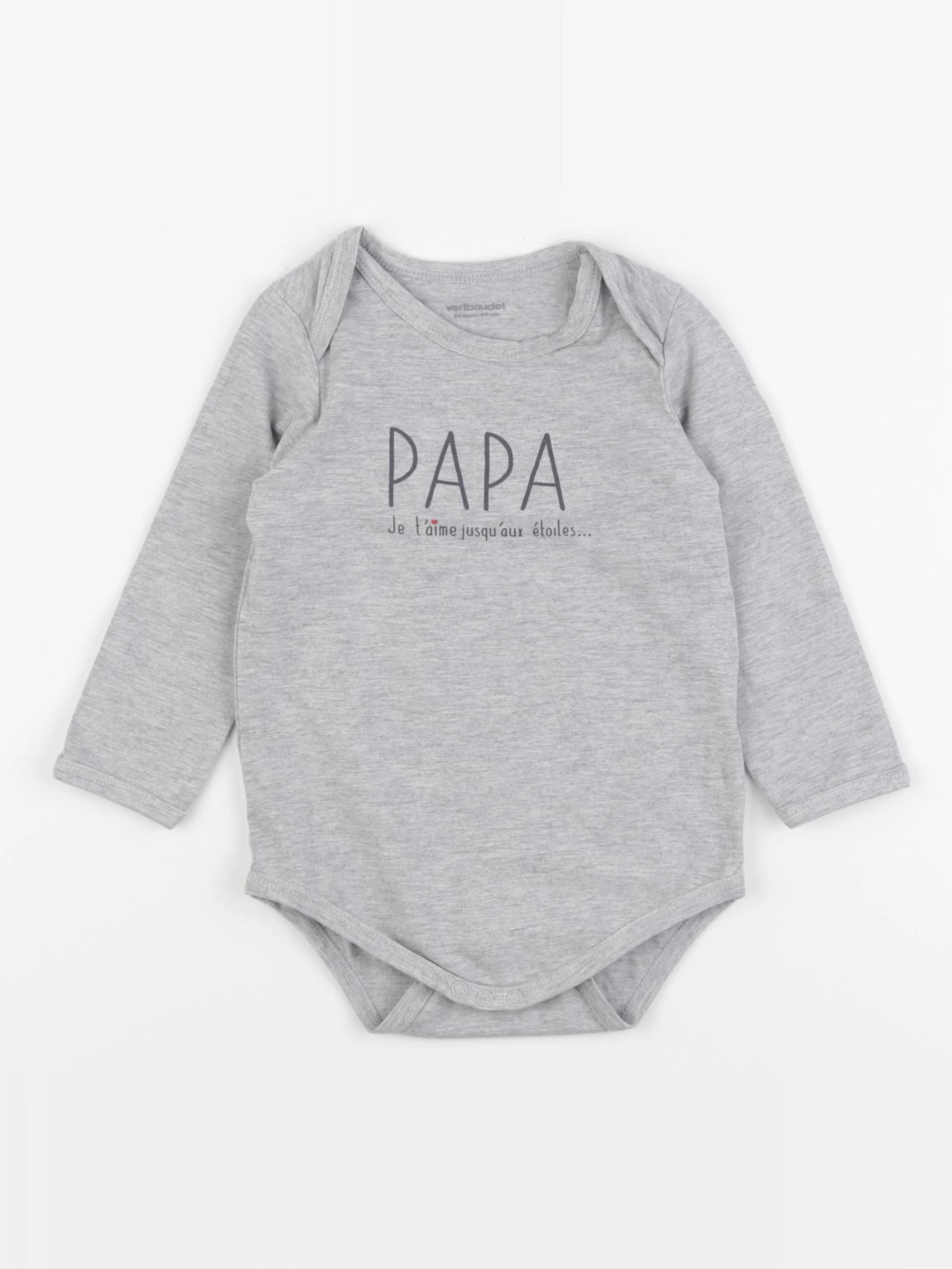 Vertbaudet - body gris - 24 mois