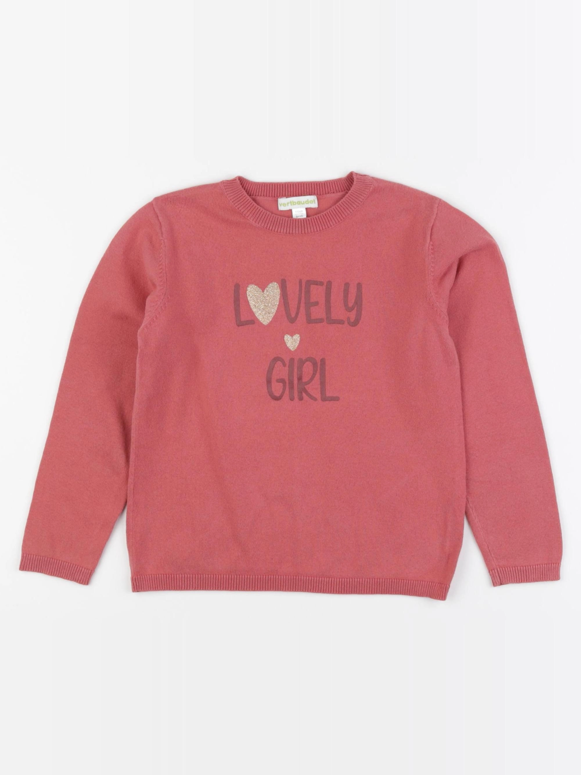 Vertbaudet - pull rose - 5 ans
