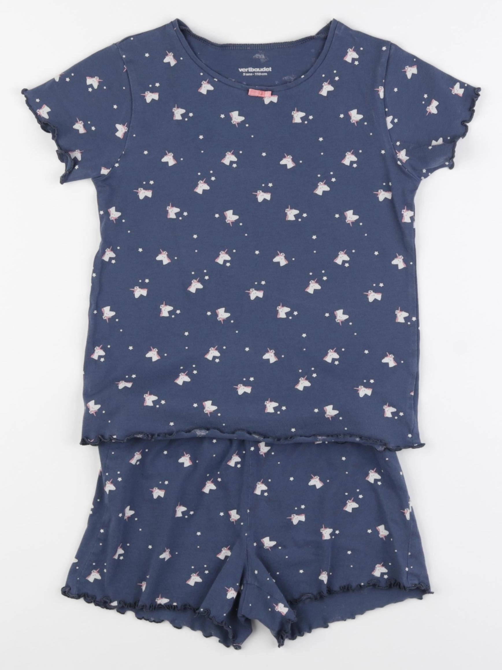 Vertbaudet - pyjama coton bleu - 5 ans