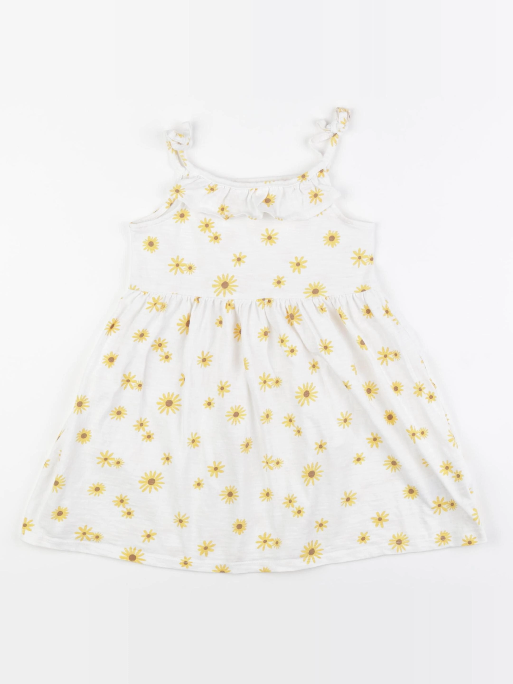 Vertbaudet - robe blanc, jaune - 5 ans