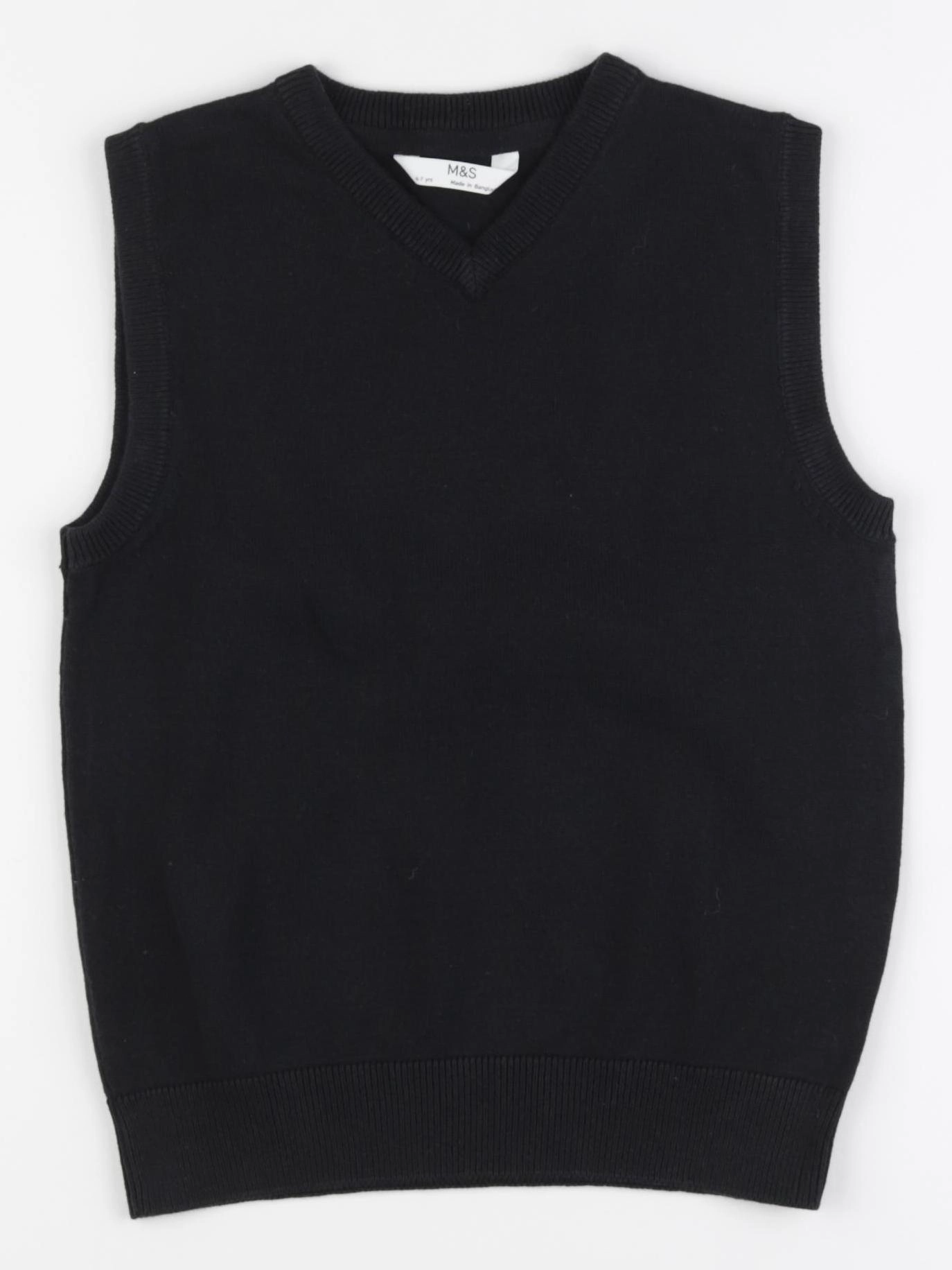 Marks & Spencer  - pull noir - 7/8 ans