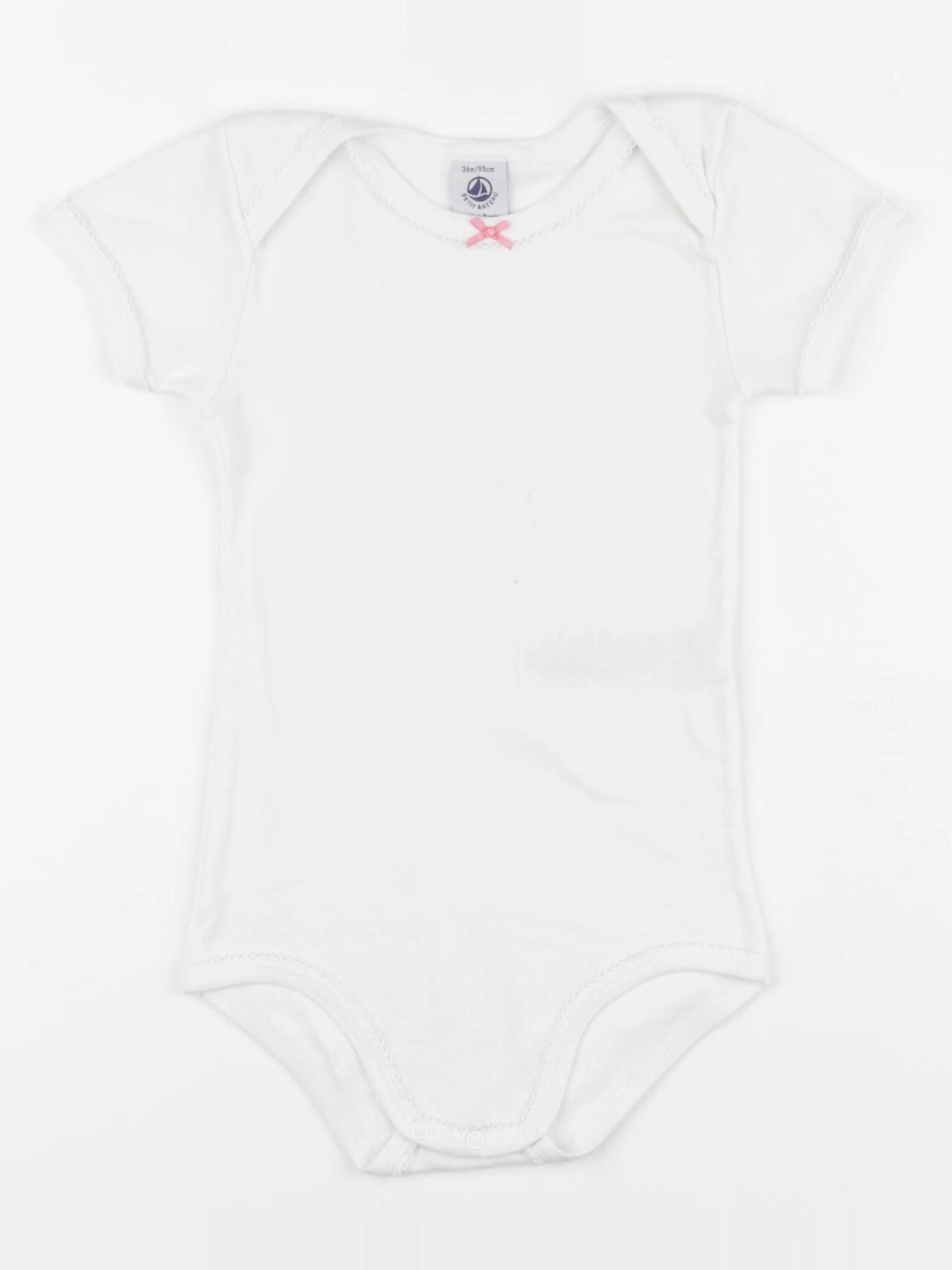 Petit Bateau - body blanc - 36 mois