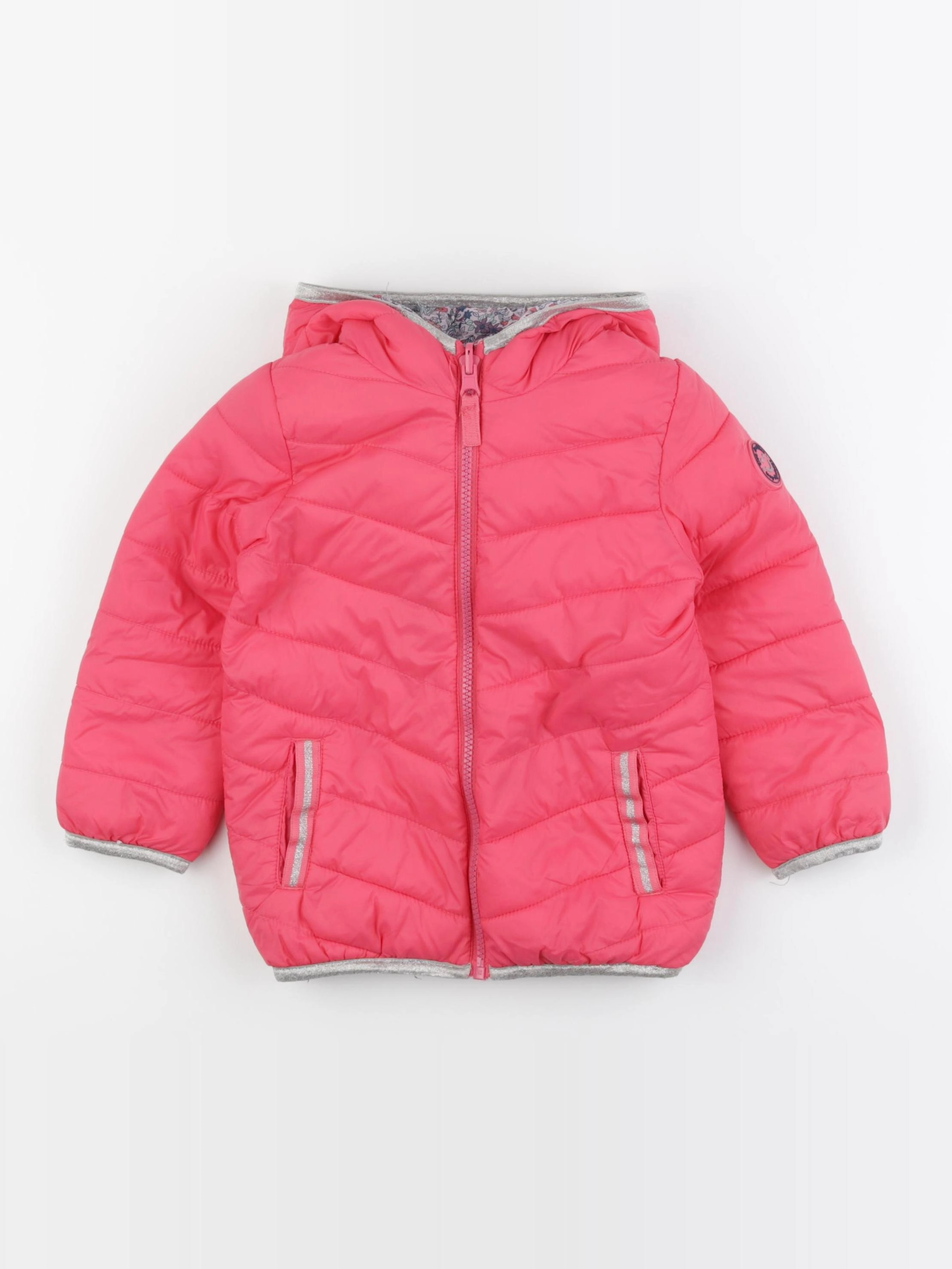 Vertbaudet - doudoune réversible rose - 4 ans