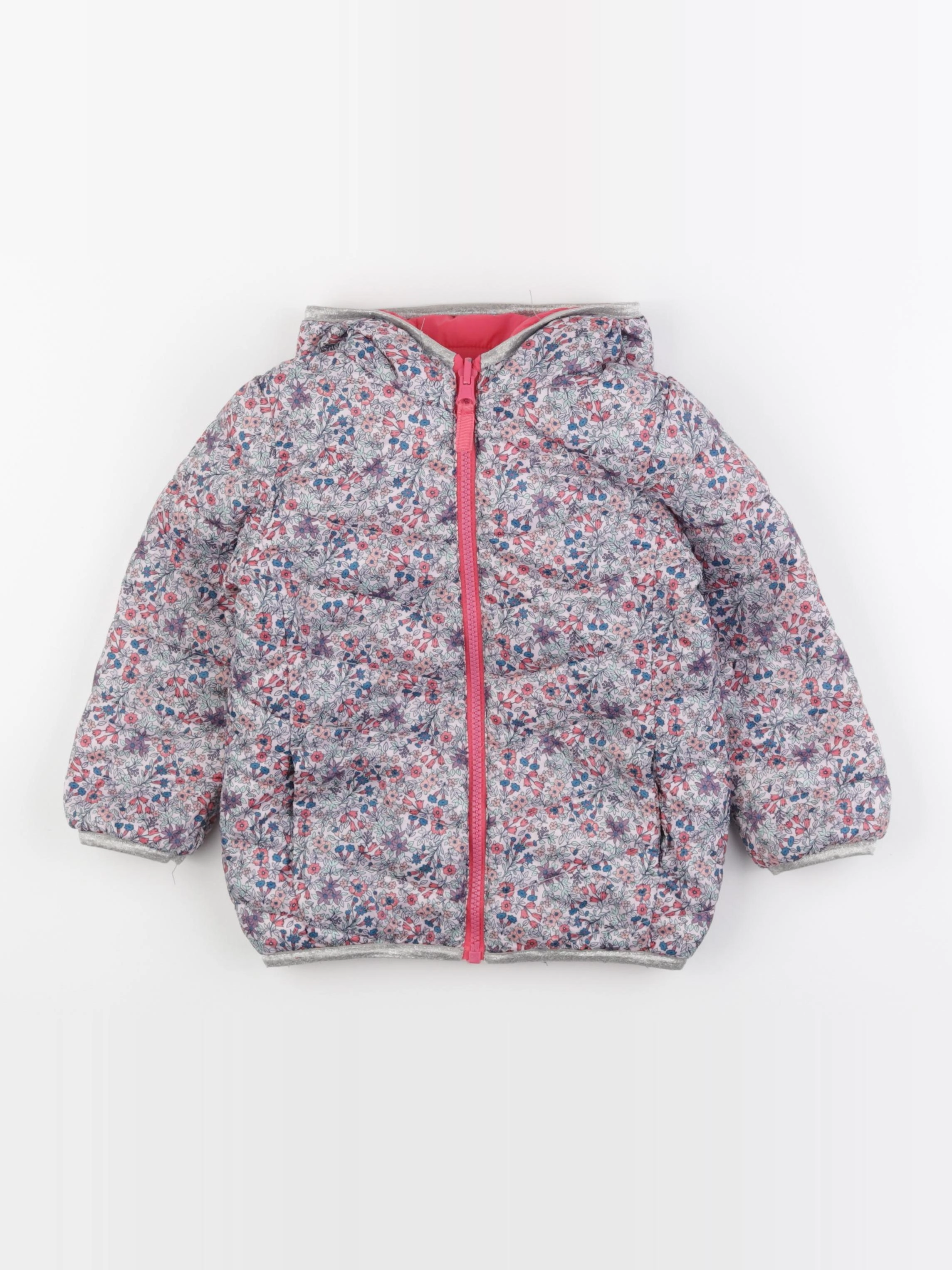 Vertbaudet - doudoune réversible rose - 4 ans