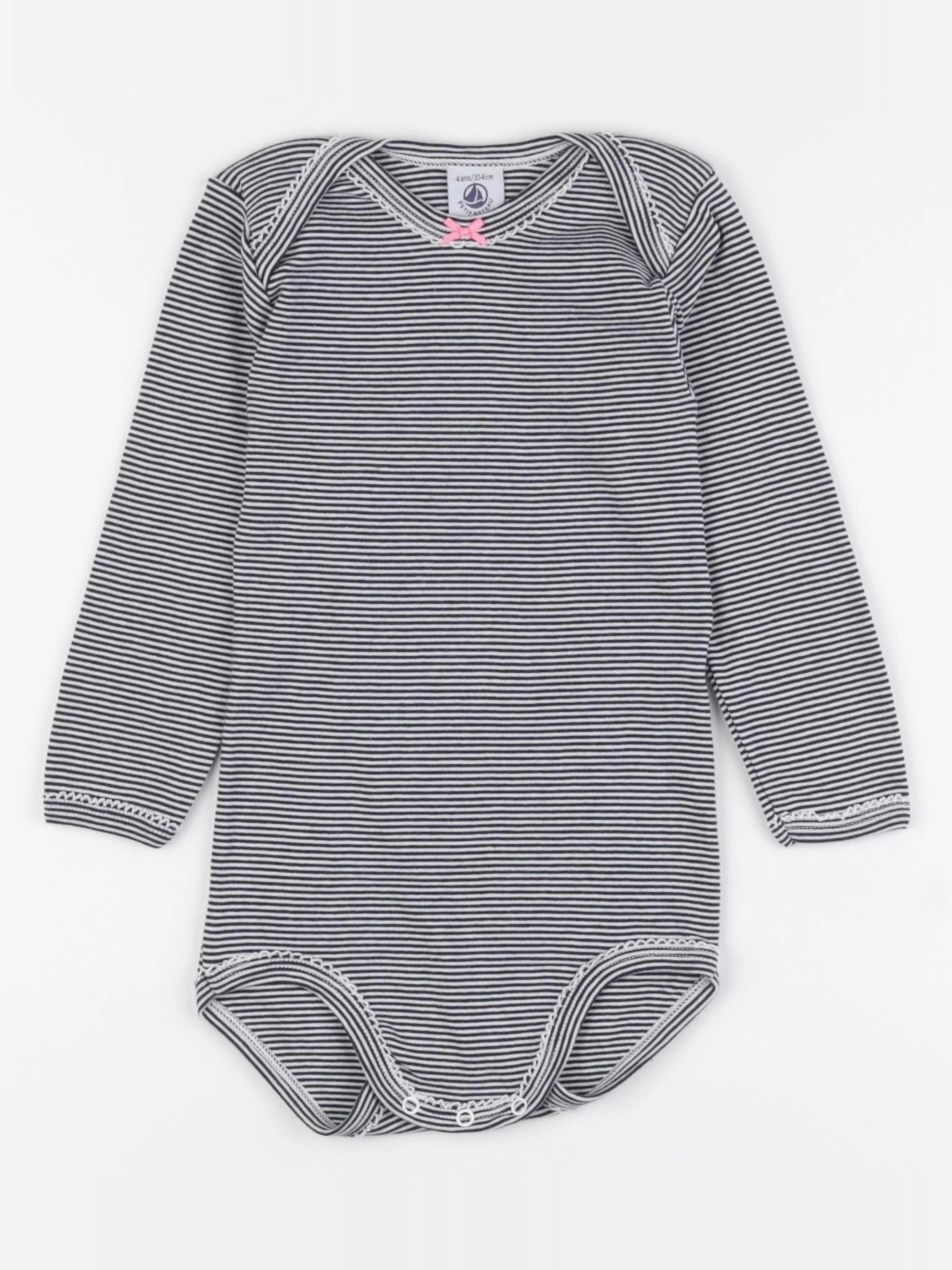 Petit Bateau - body bleu - 4 ans