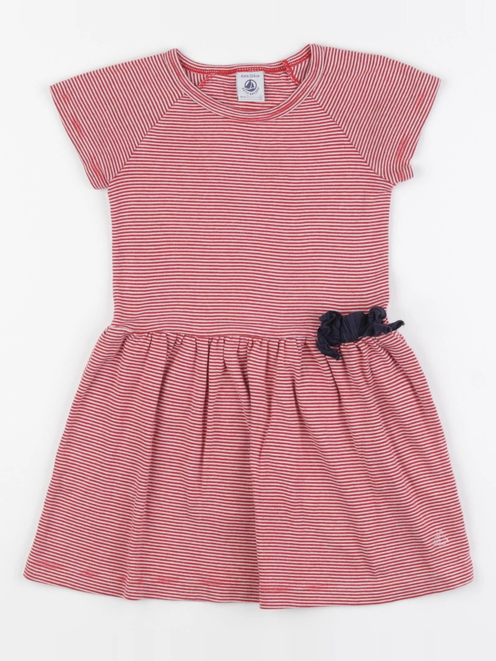 Petit Bateau - robe rouge - 4 ans