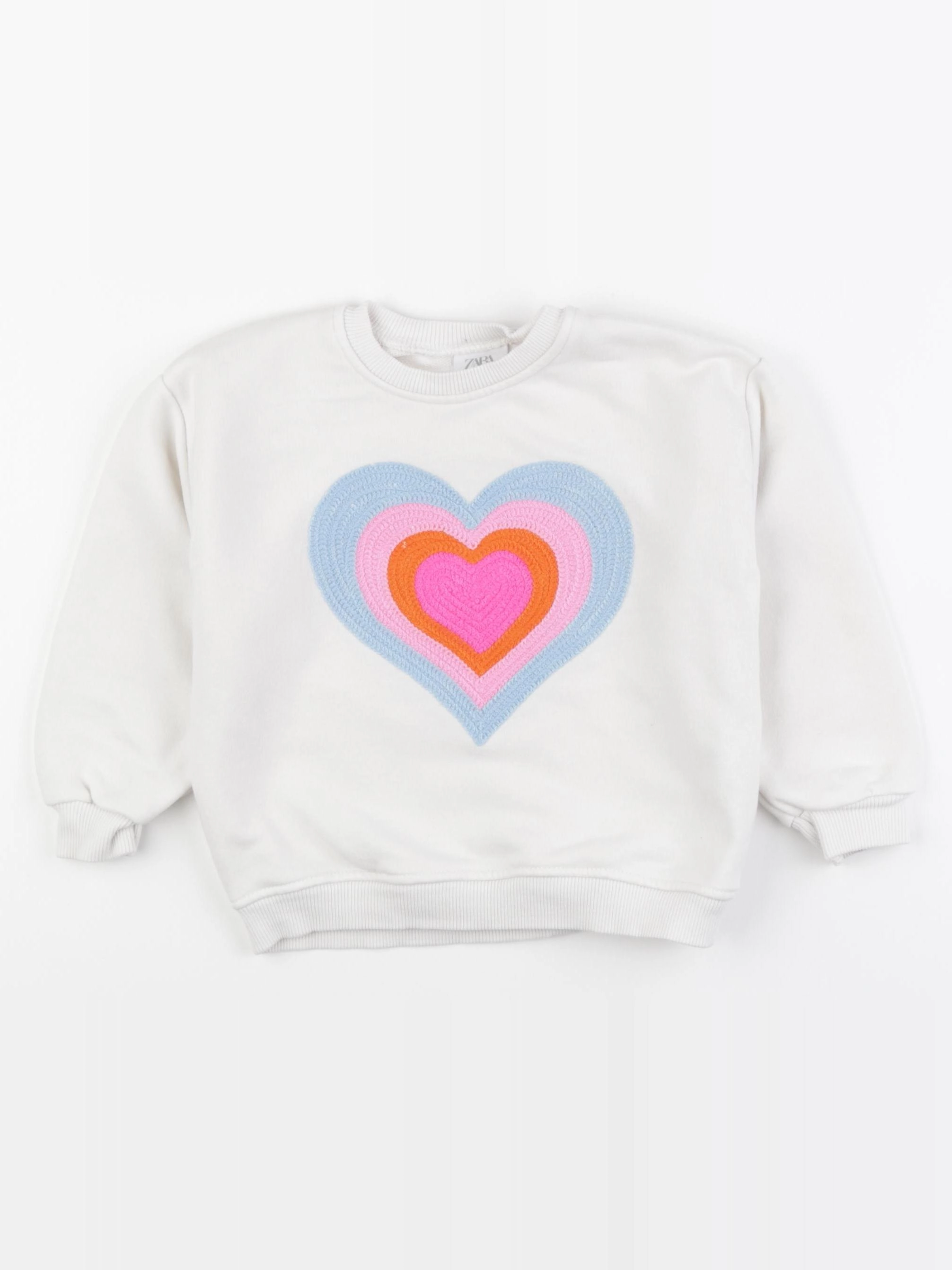 Zara - sweat blanc - 2/3 ans