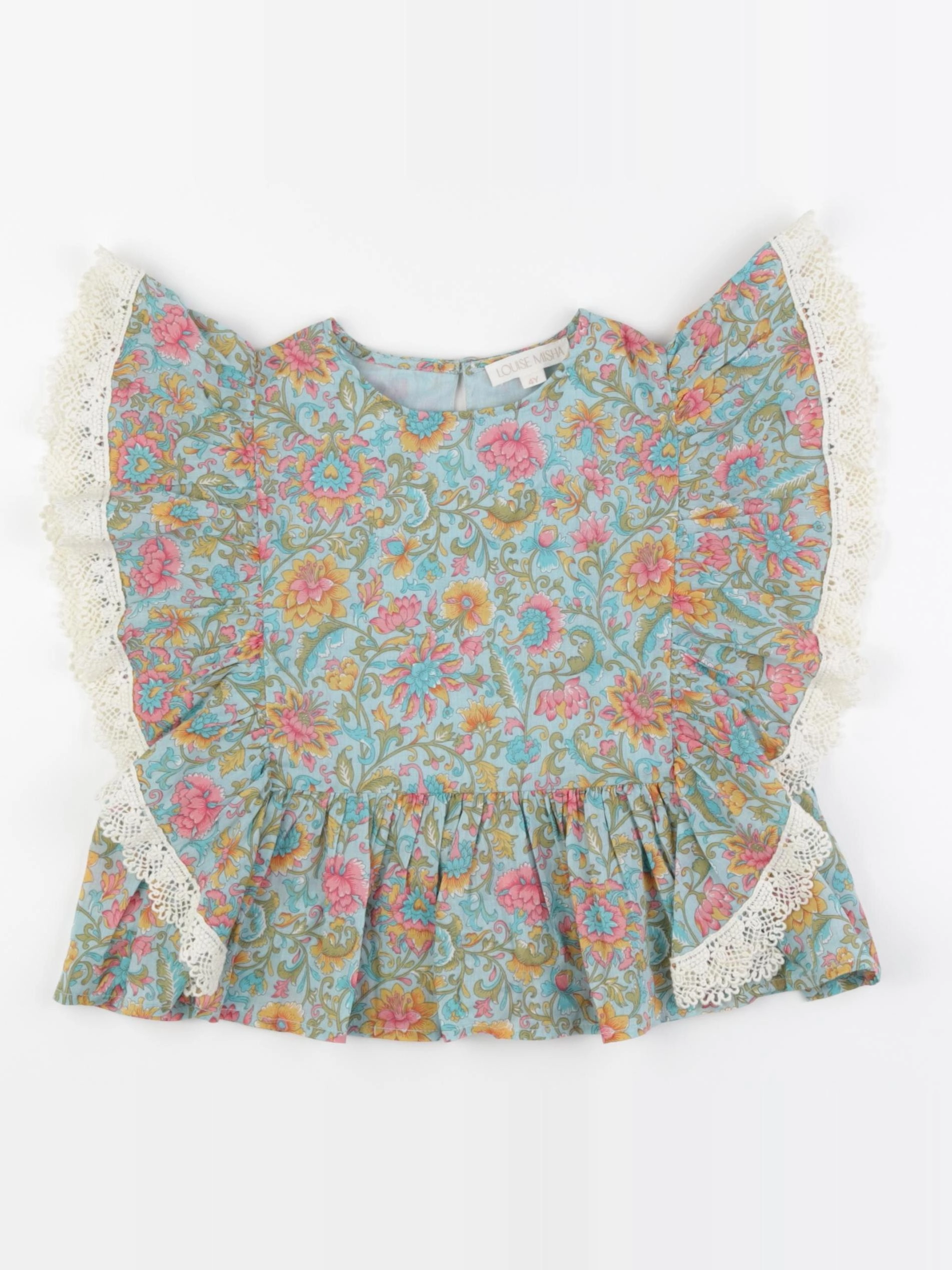 Louise Misha - blouse bleu - 4 ans