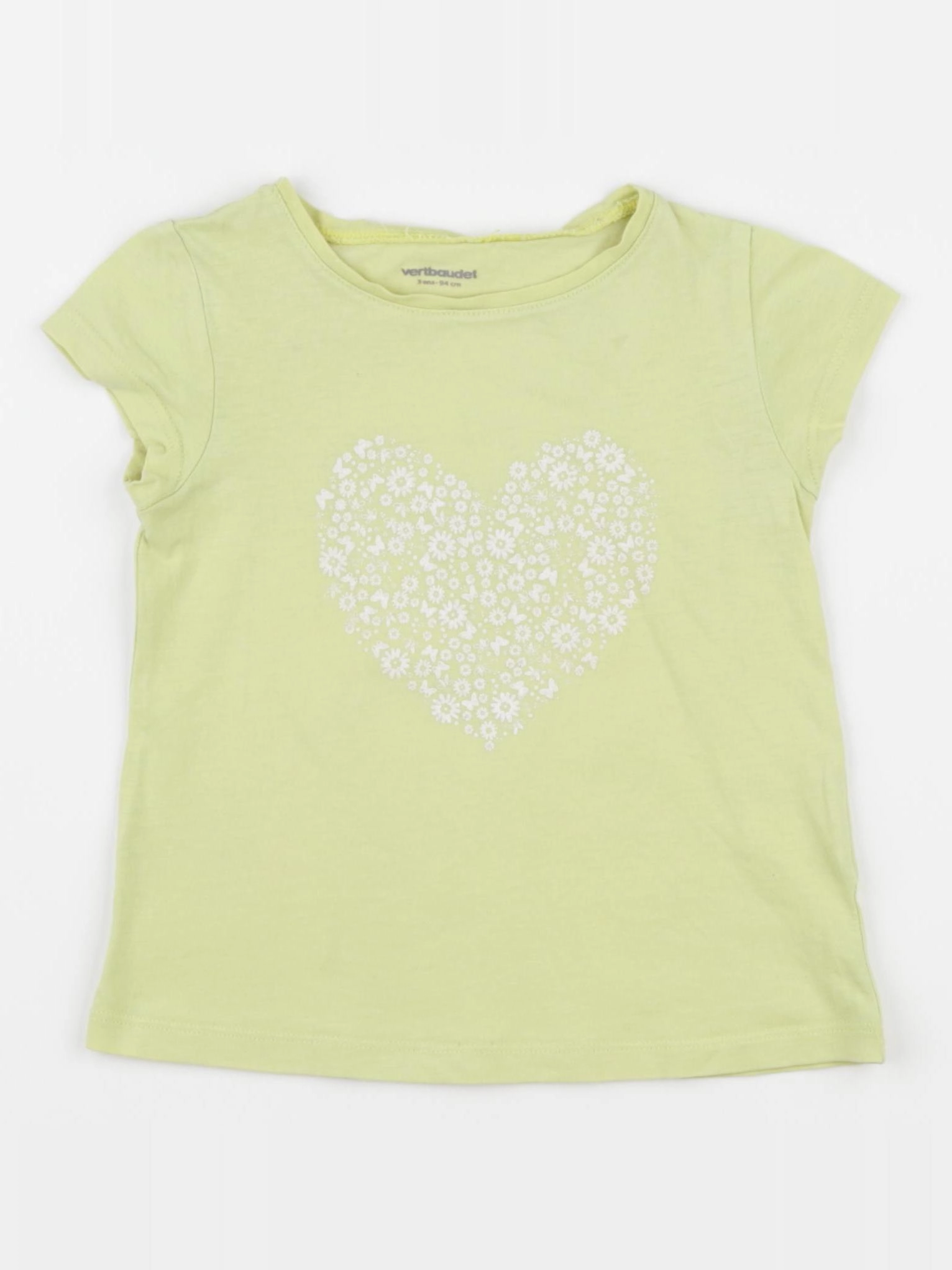 Vertbaudet - tee-shirt jaune - 3 ans