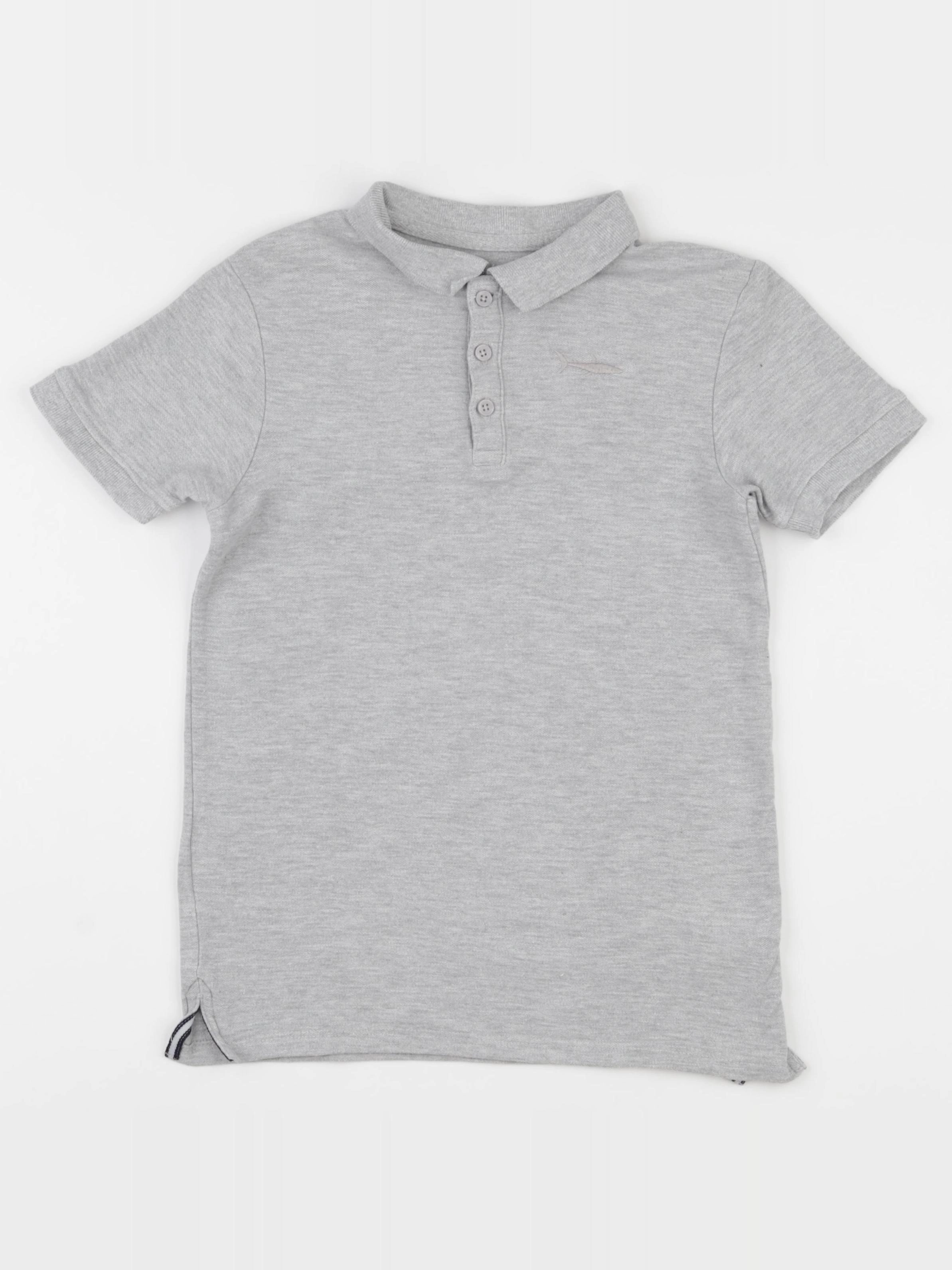 Vertbaudet - polo gris - 10 ans