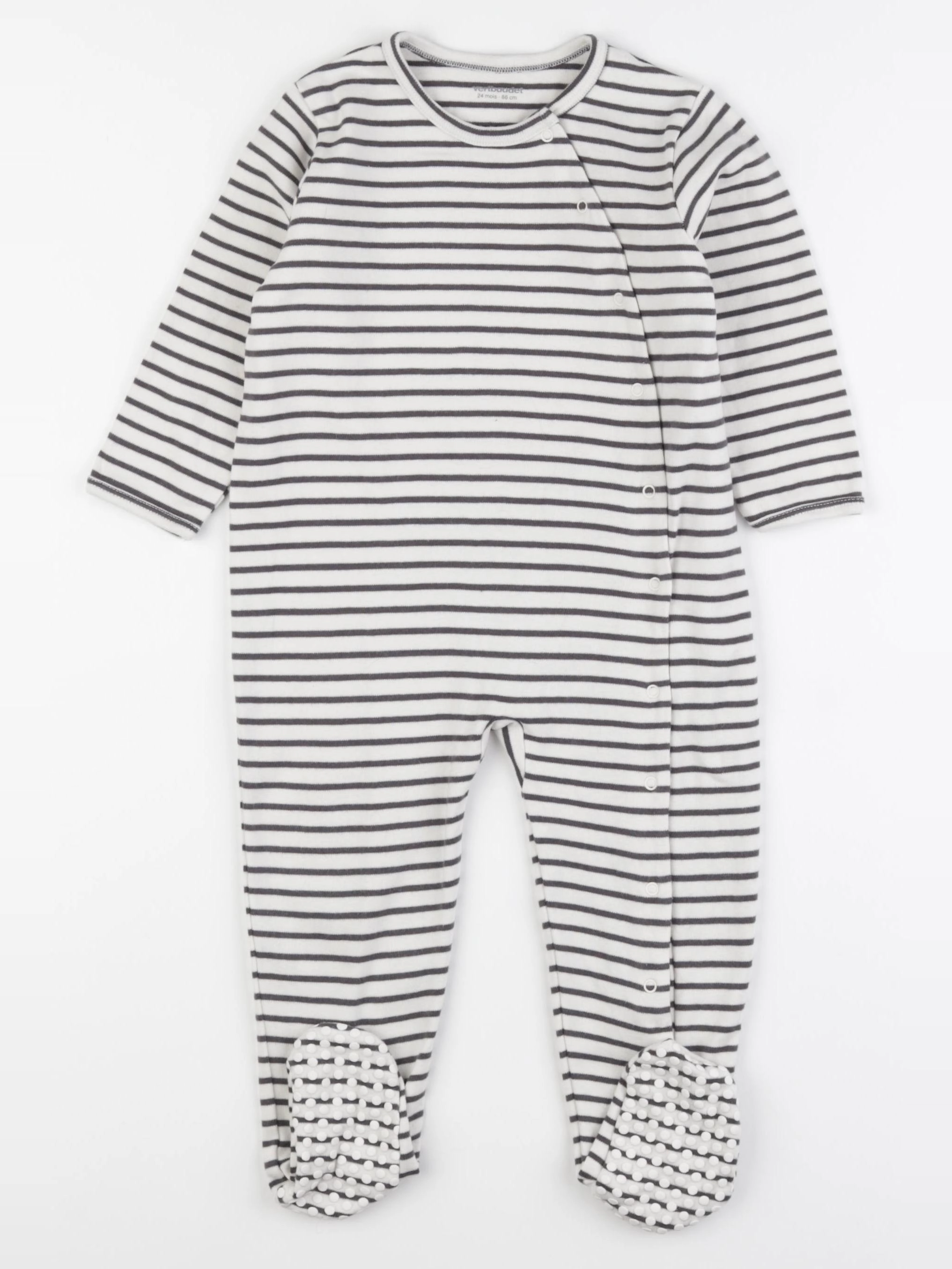 Vertbaudet - pyjama coton gris - 24 mois