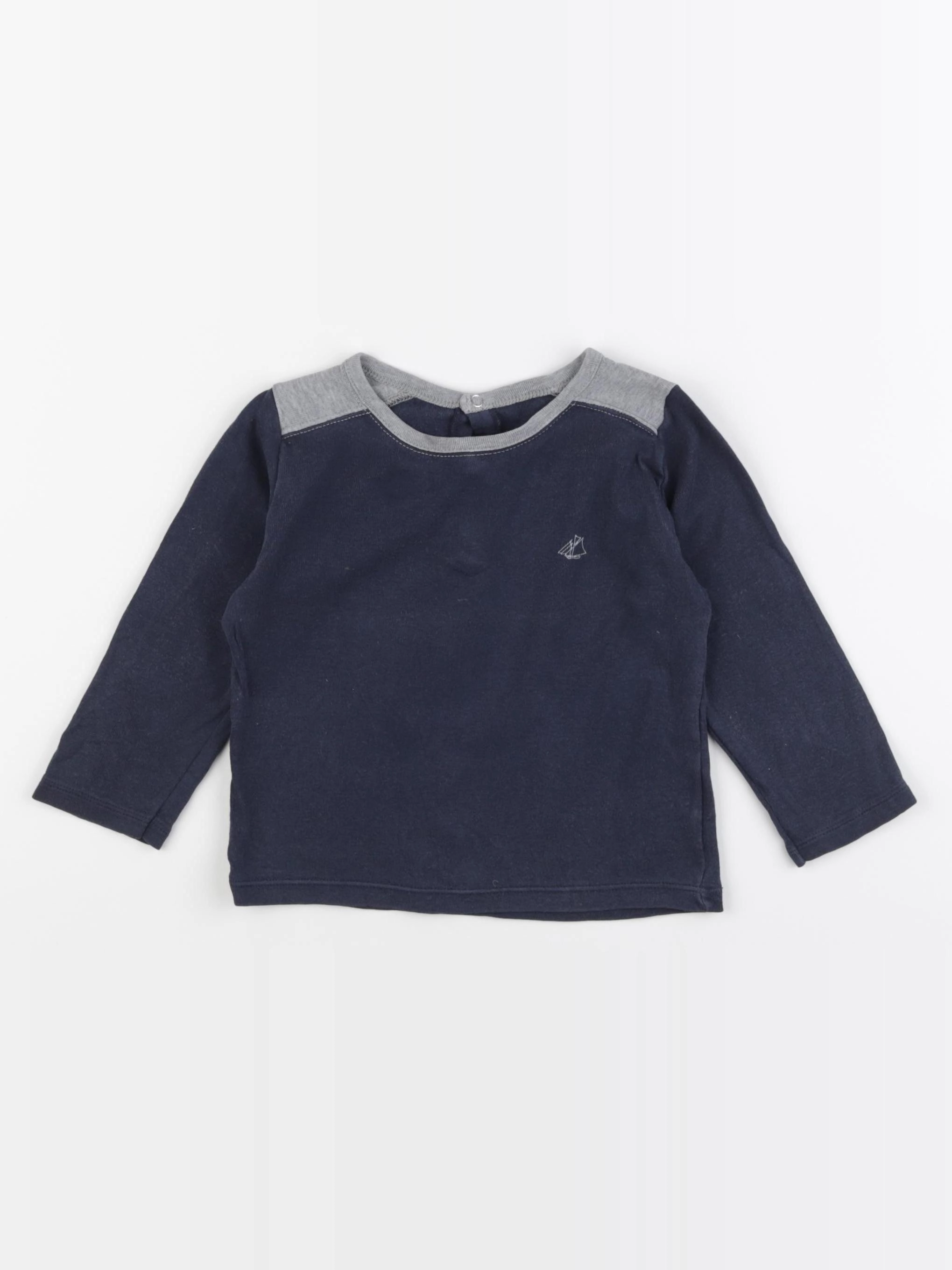 Petit Bateau - tee-shirt bleu - 24 mois