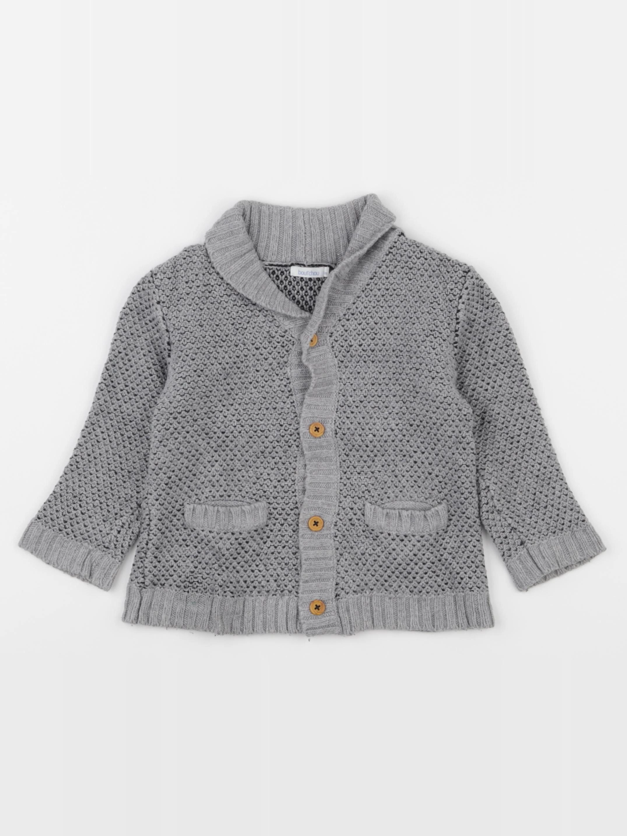 Boutchou - gilet gris - 18 mois