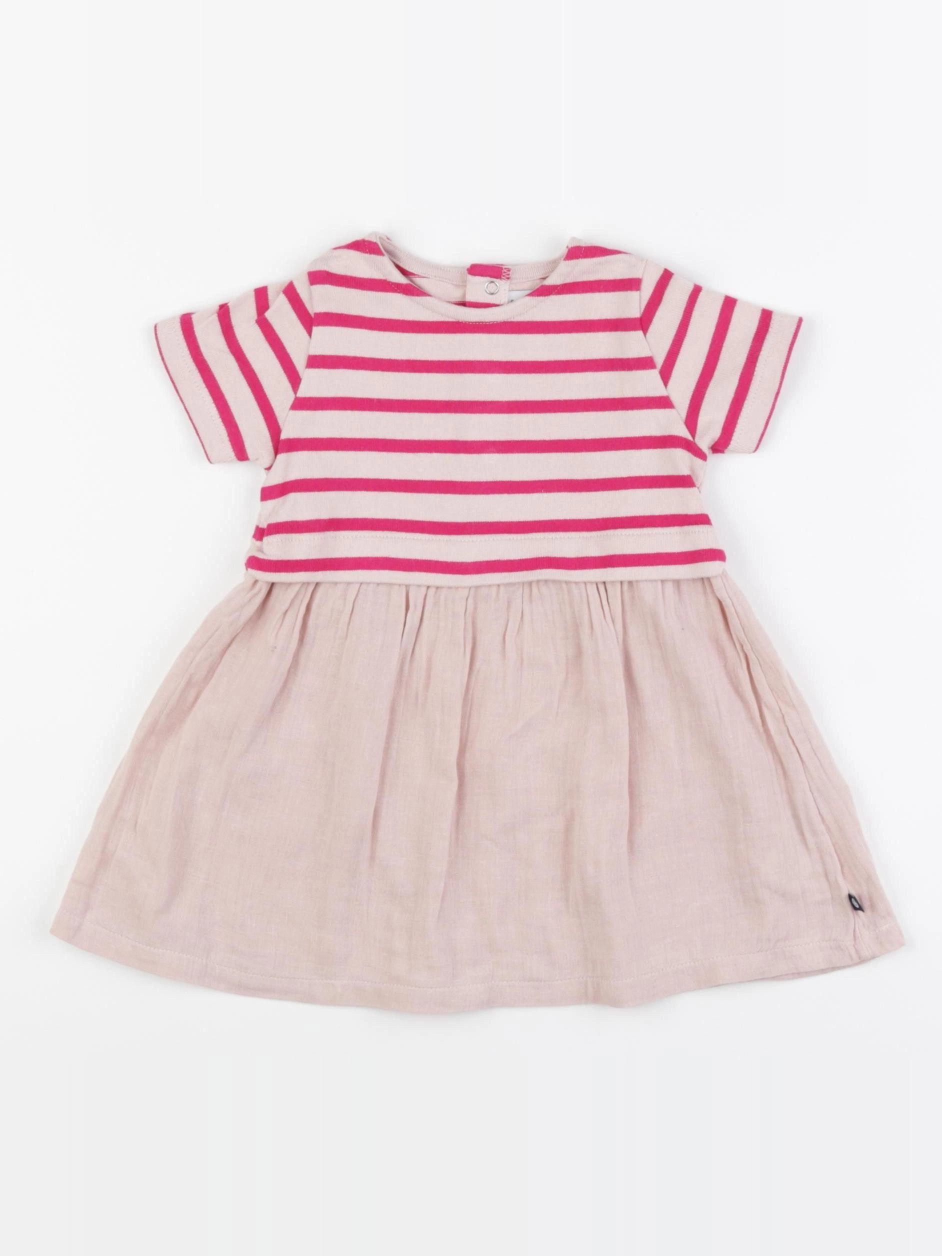 Petit Bateau - robe rose - 18 mois