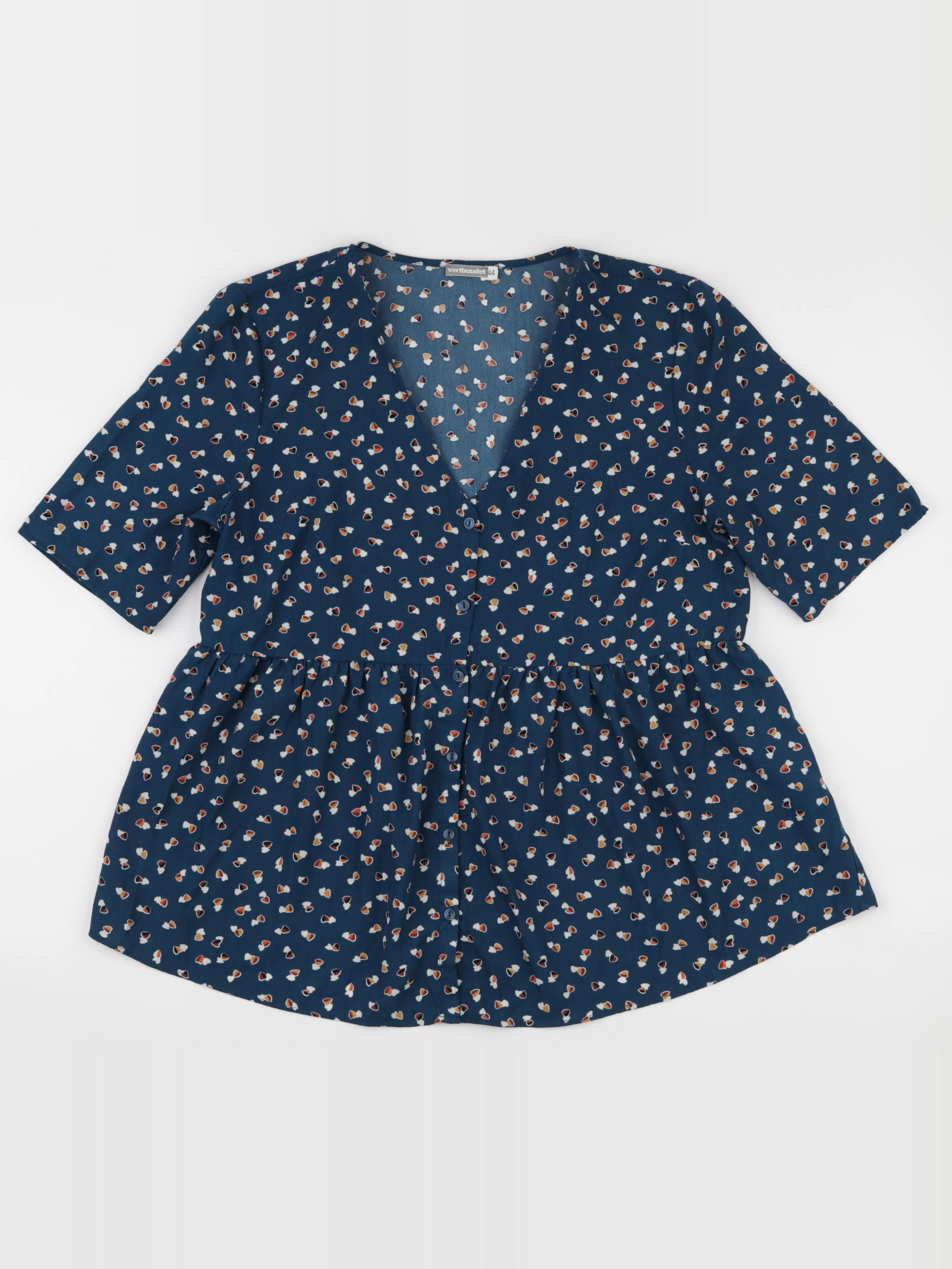 Vertbaudet - blouse grossesse, allaitement bleu - 44
