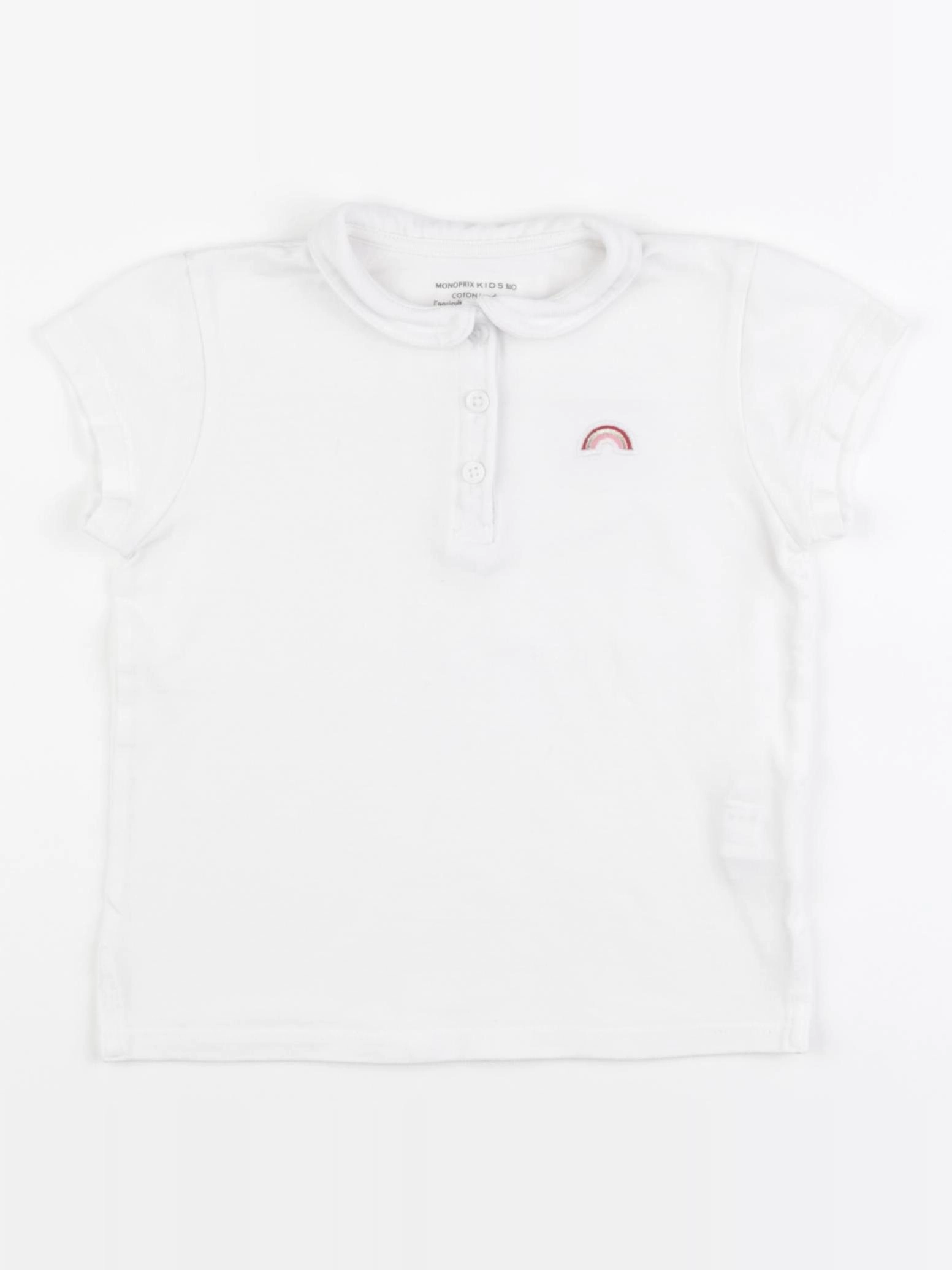 Monoprix - polo blanc - 5 ans