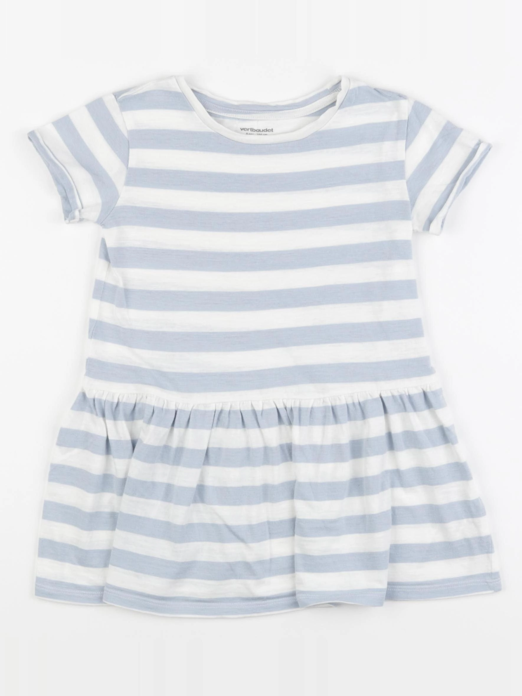 Vertbaudet - robe blanc, bleu - 4 ans