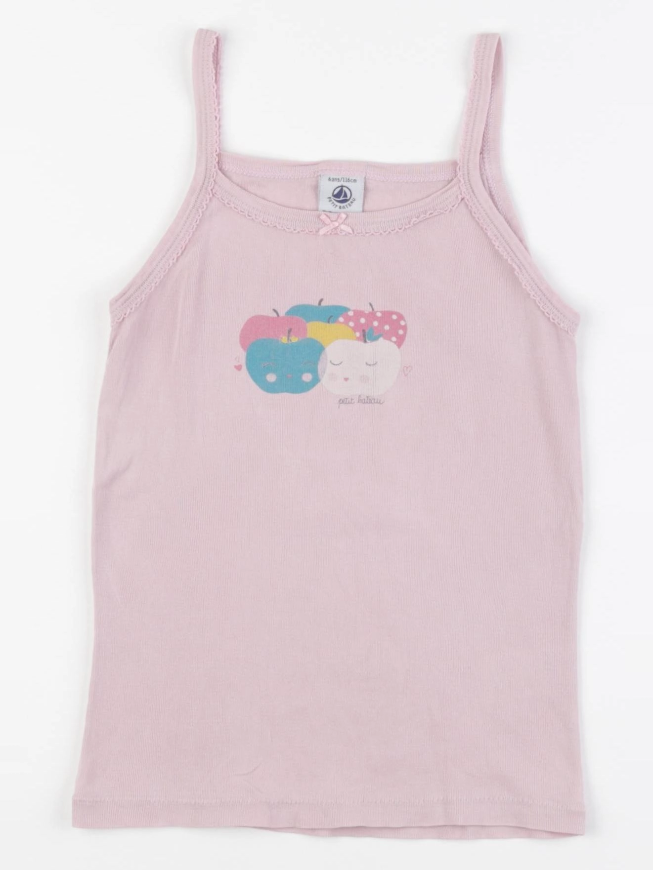 Petit Bateau - maillot de corps rose - 6 ans
