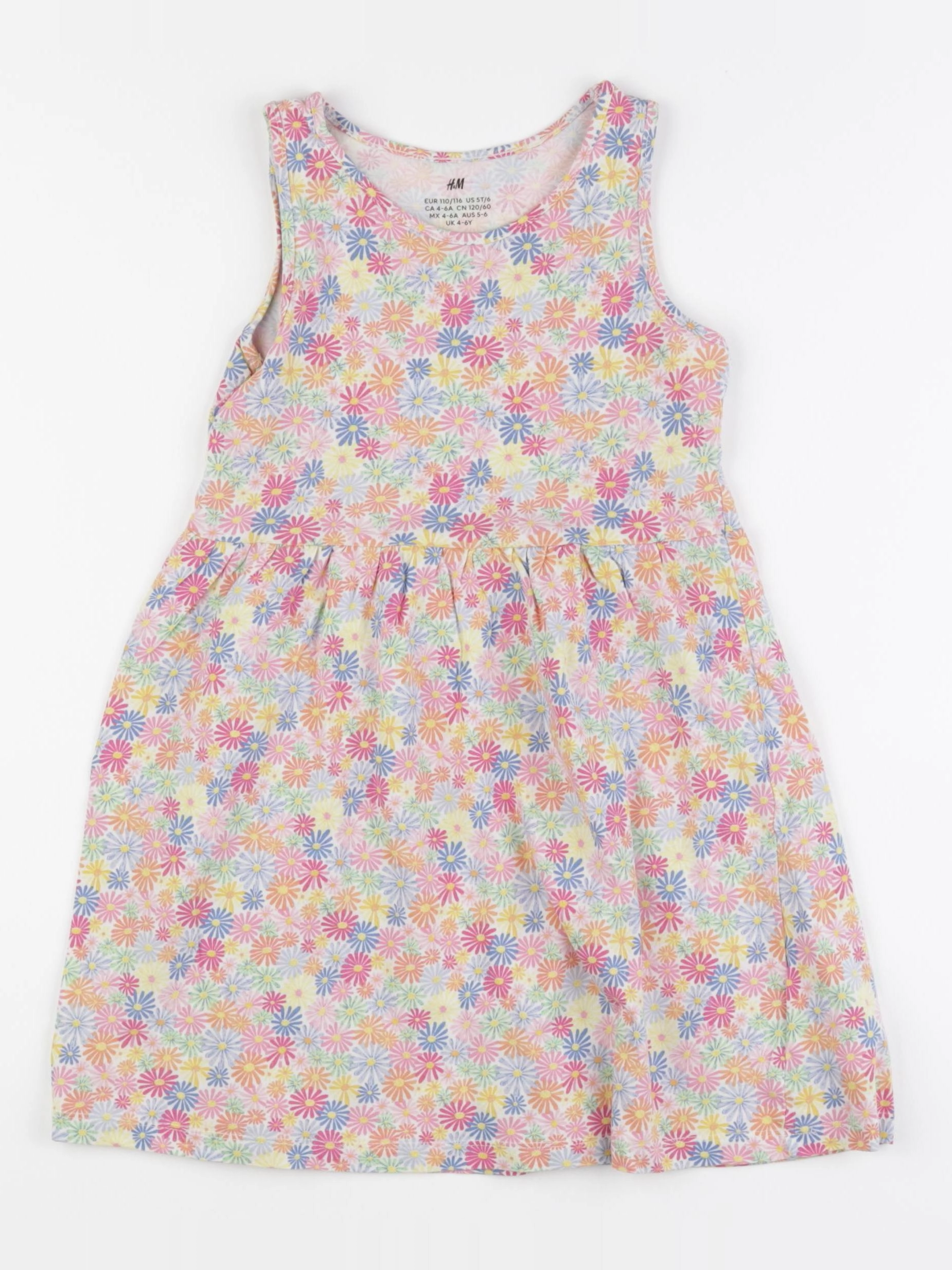 H&M - robe multicolore - 4/6 ans