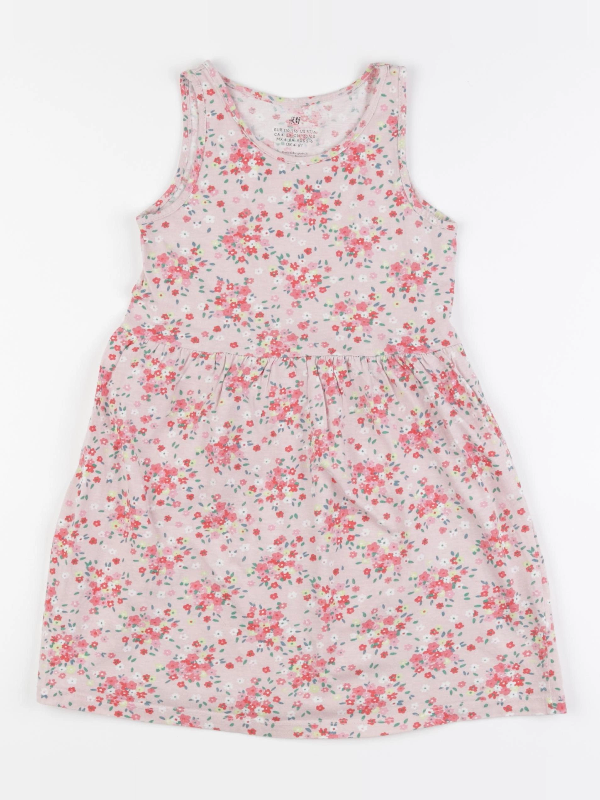 H&M - robe rose - 4/6 ans