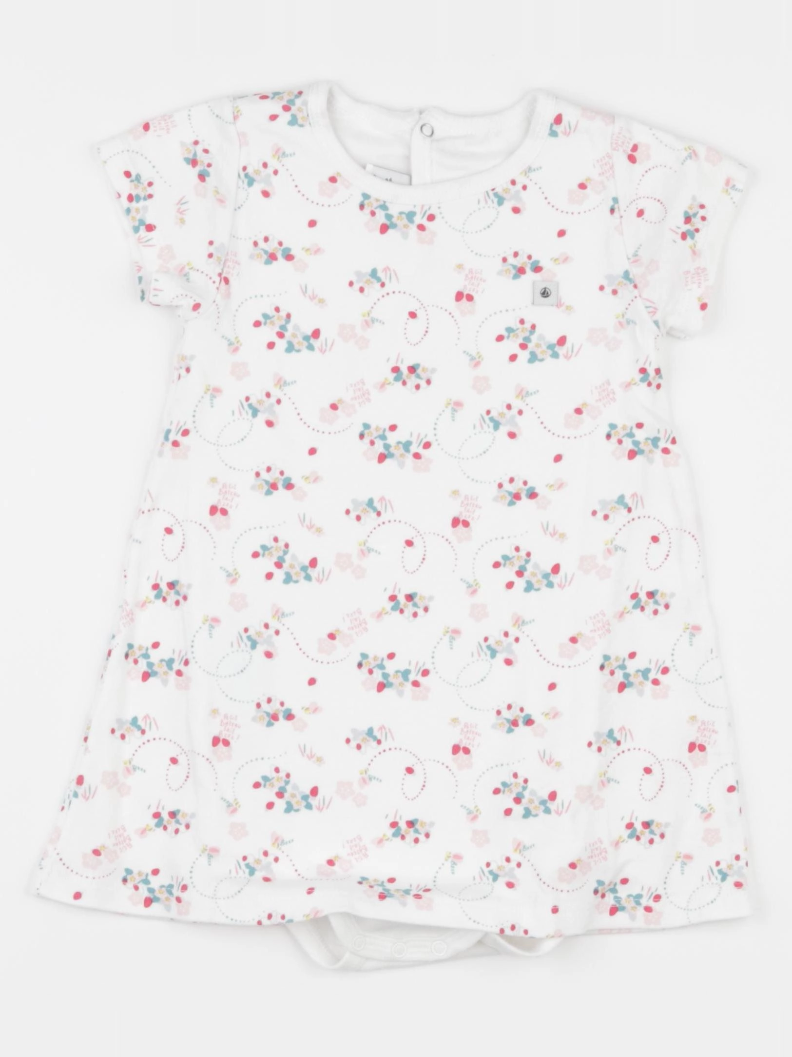 Petit Bateau - chemise de nuit coton blanc - 36 mois