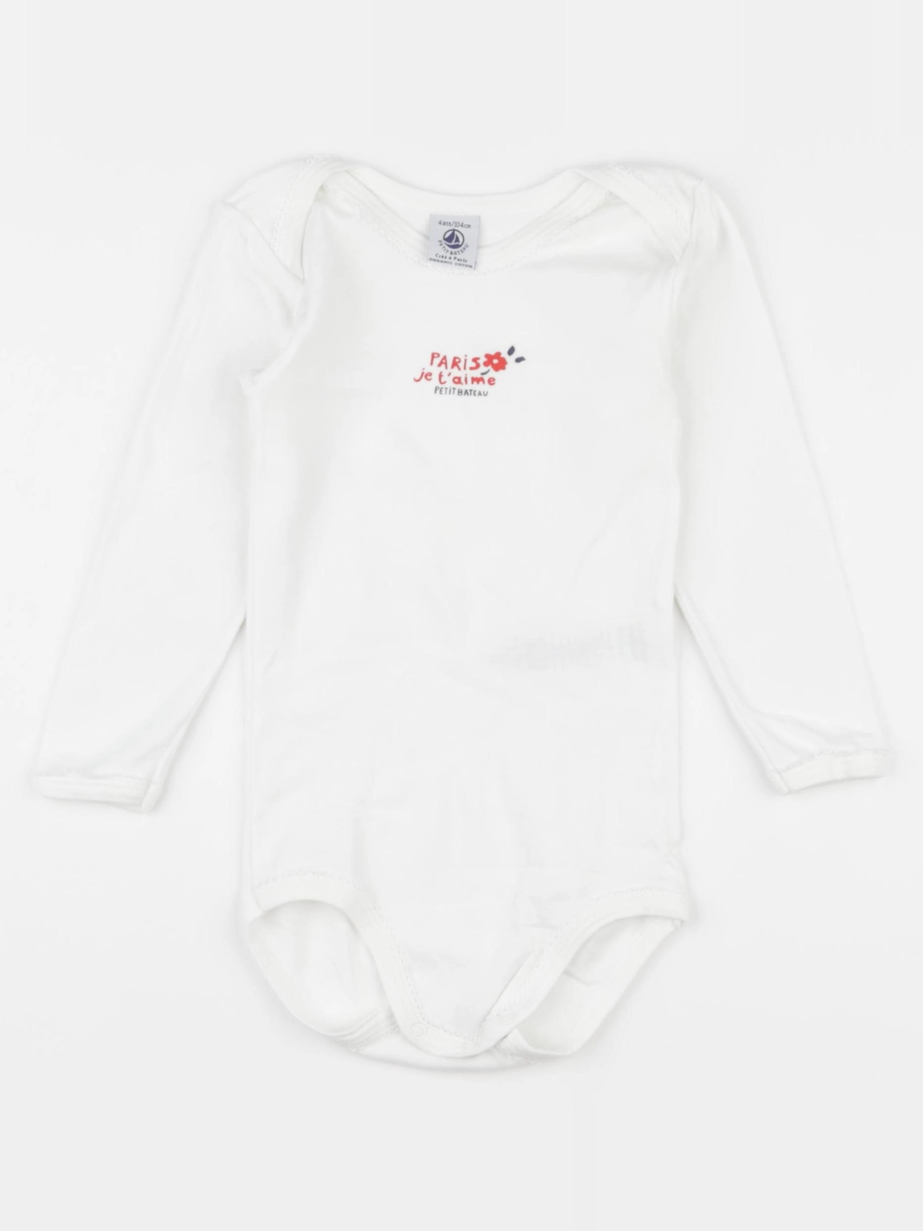 Petit Bateau - body blanc - 4 ans