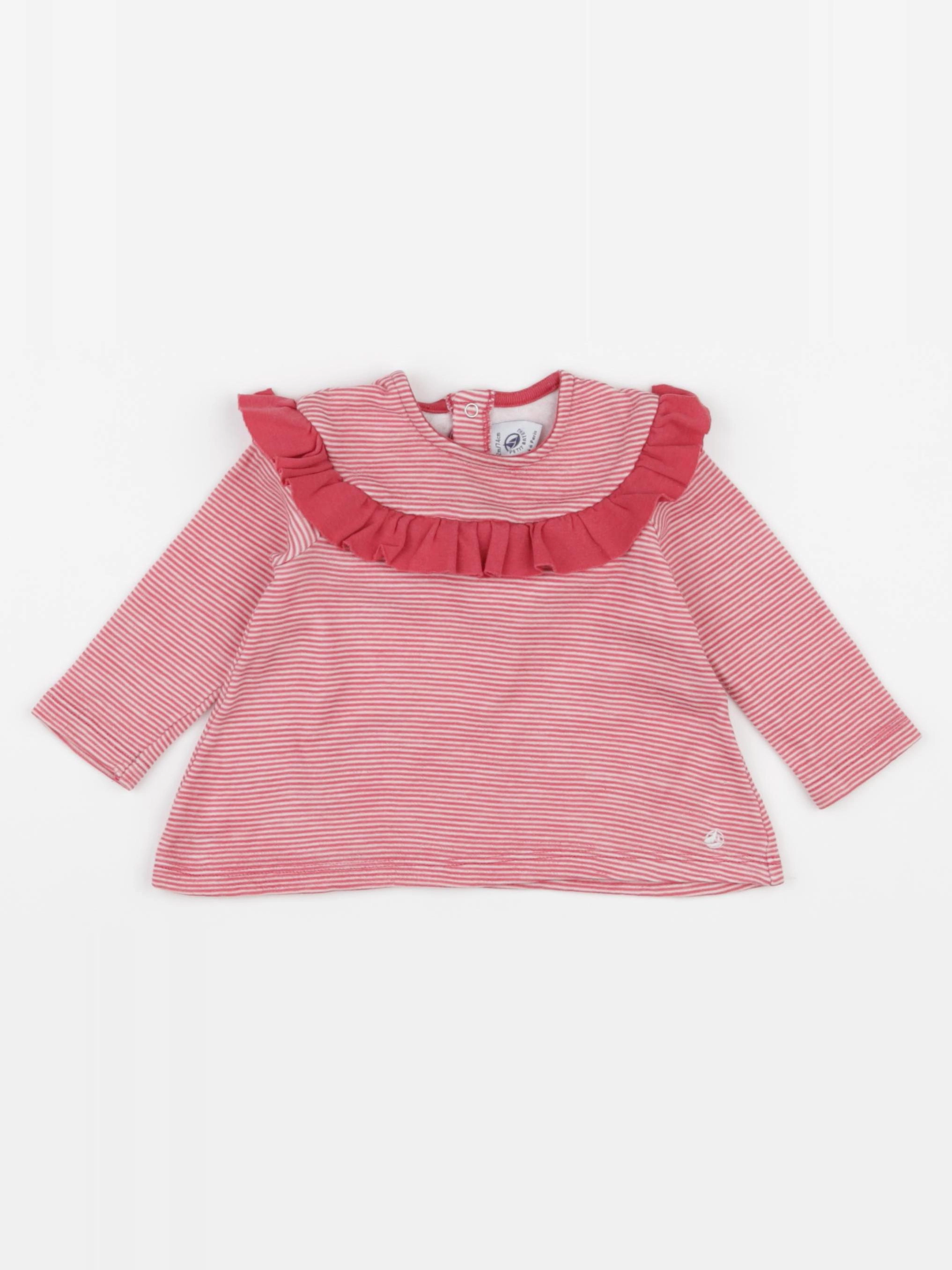 Petit Bateau - tee-shirt rose - 12 mois