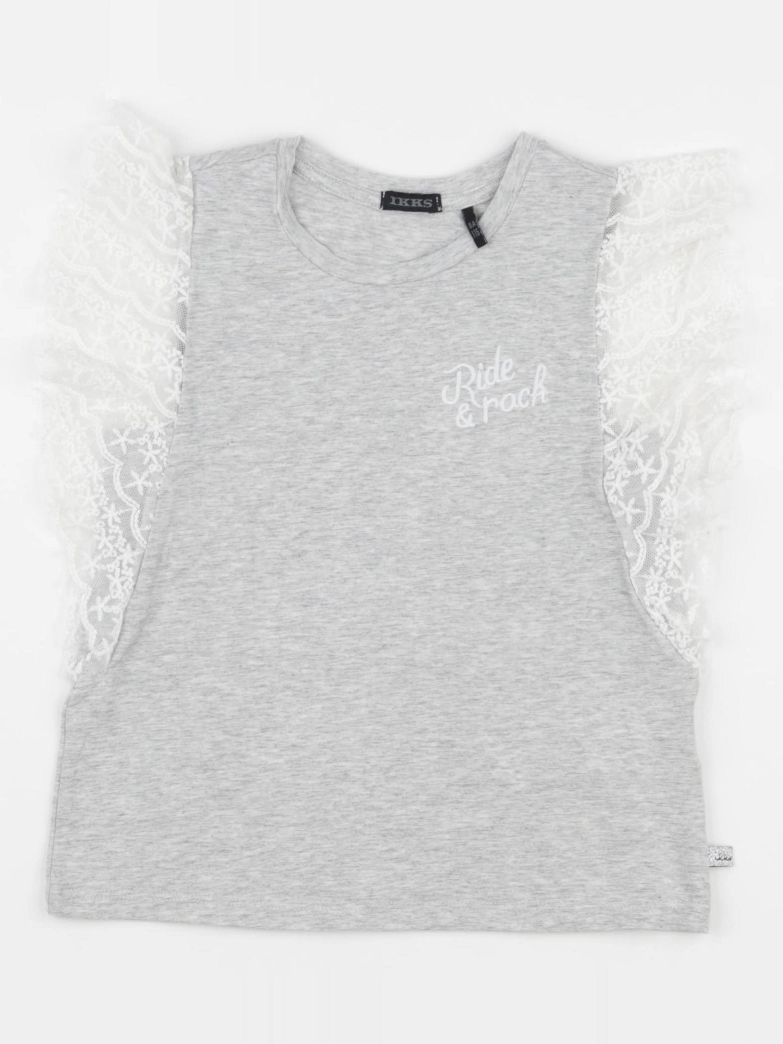 IKKS - tee-shirt gris, blanc - 6 ans