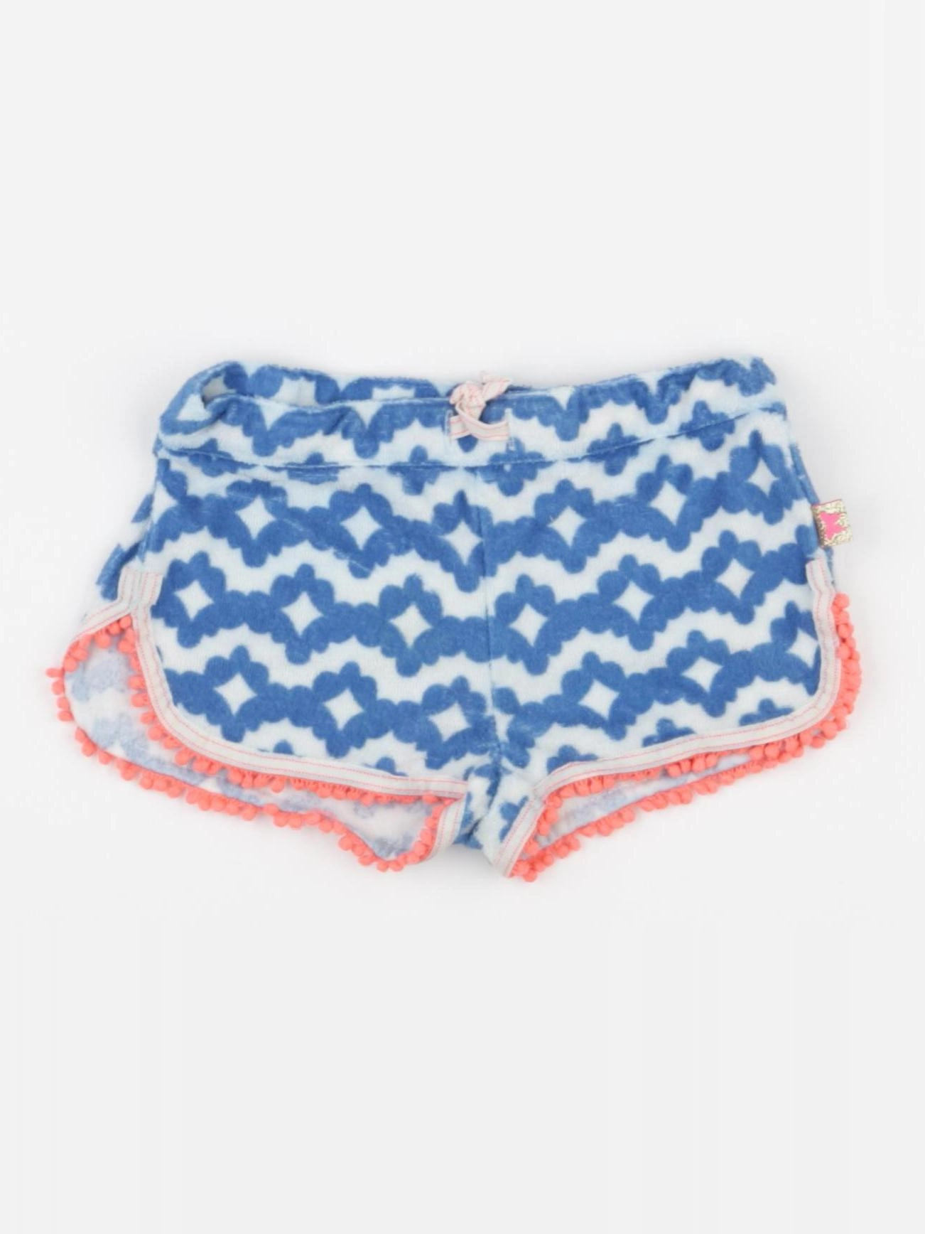 Billie Blush - short blanc, bleu - 2 ans