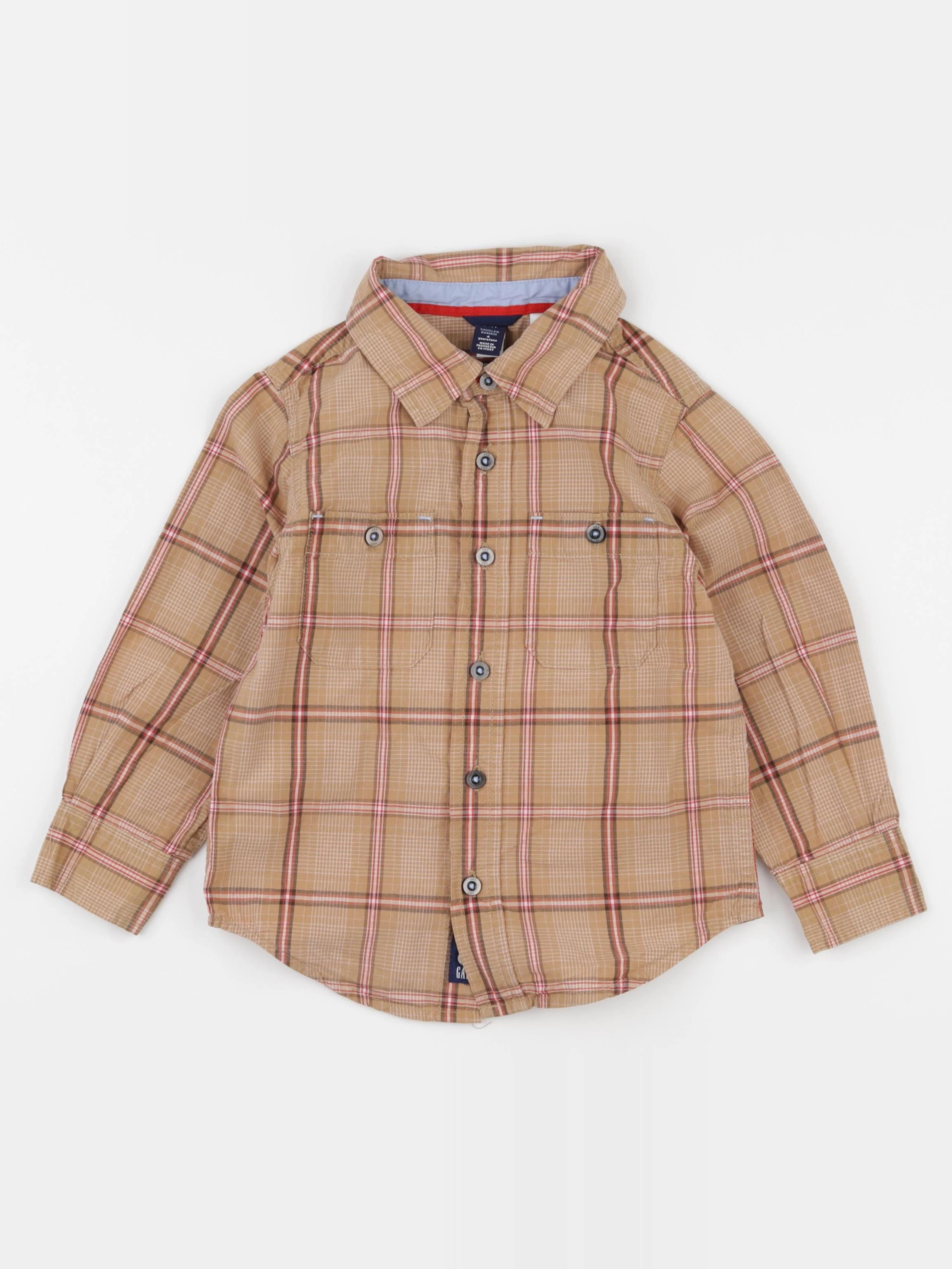 GAP - chemise beige, marron - 4 ans